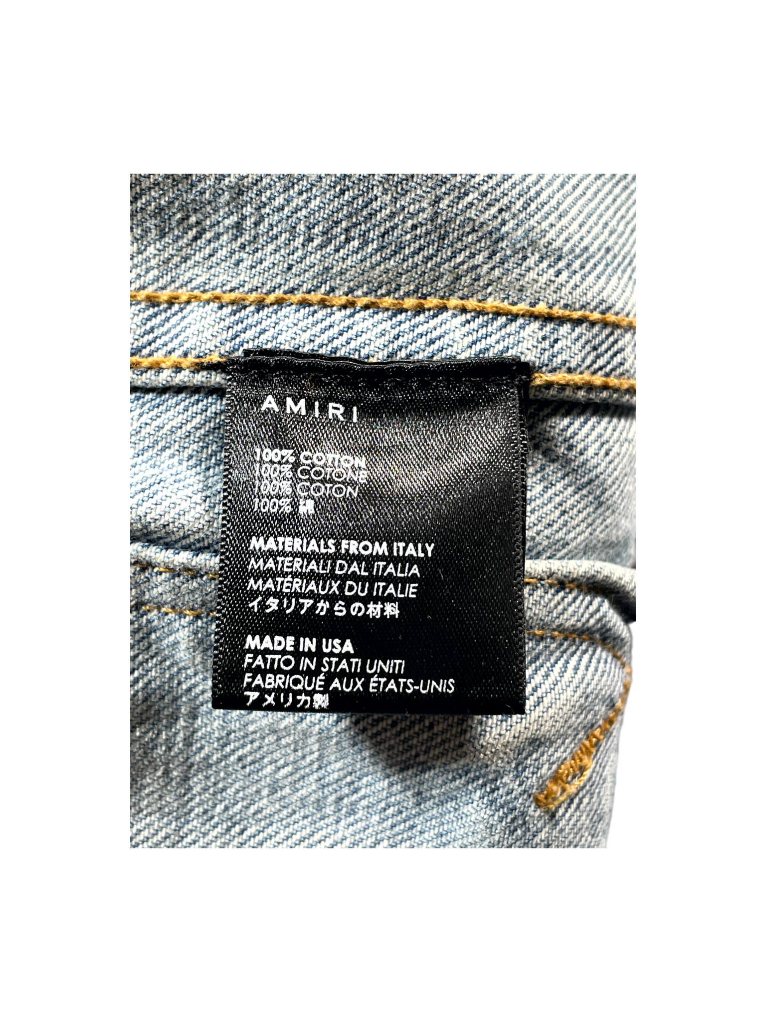 Amiri Paisley Denim Light Wash Jacket