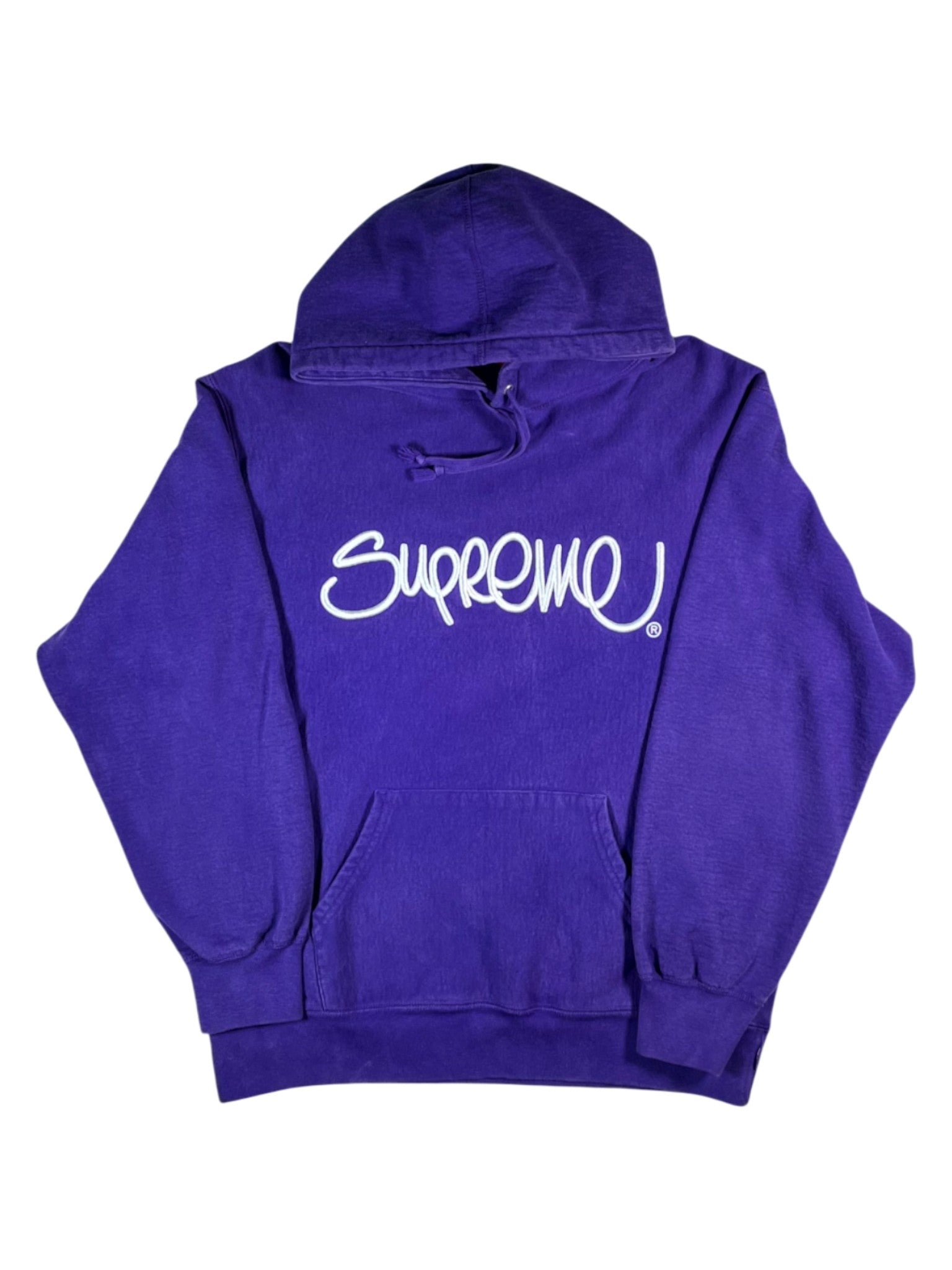 Supreme Script Purple Hoodie