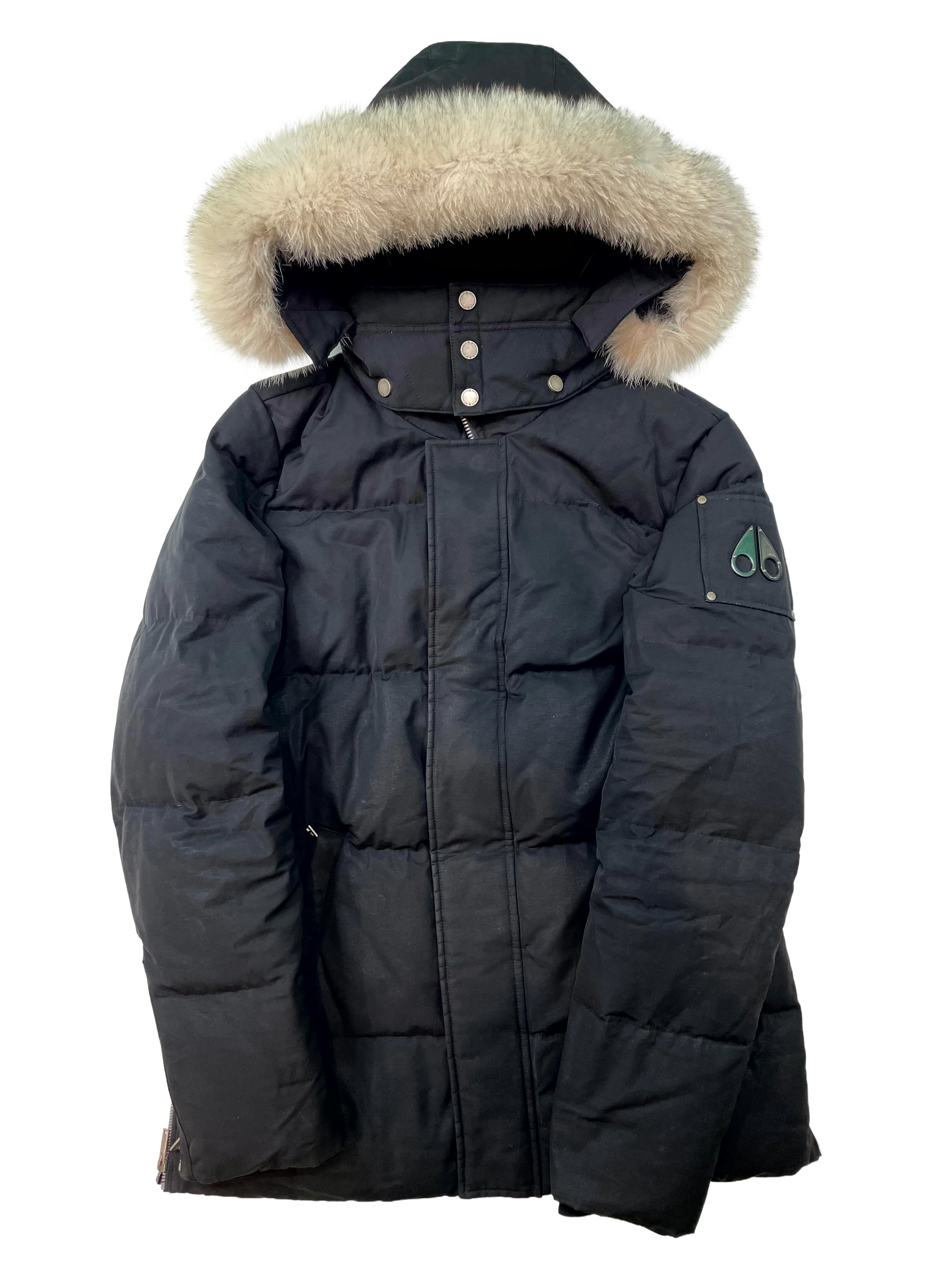 Moose Knuckle Black & White Fur Jacket