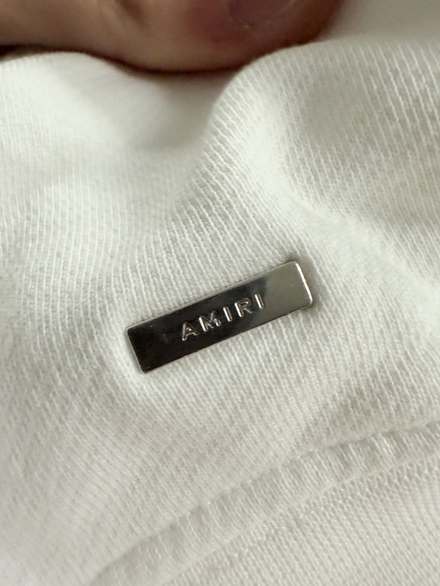 Amiri Classic Logo Hoodie White Used Large