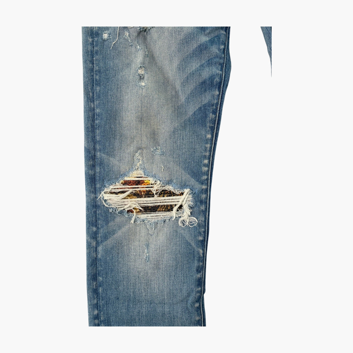 Amiri MX1 Aloha Patch Light Wash Jeans