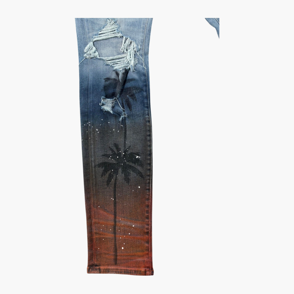 Amiri Palm Tree Light Wash Jeans