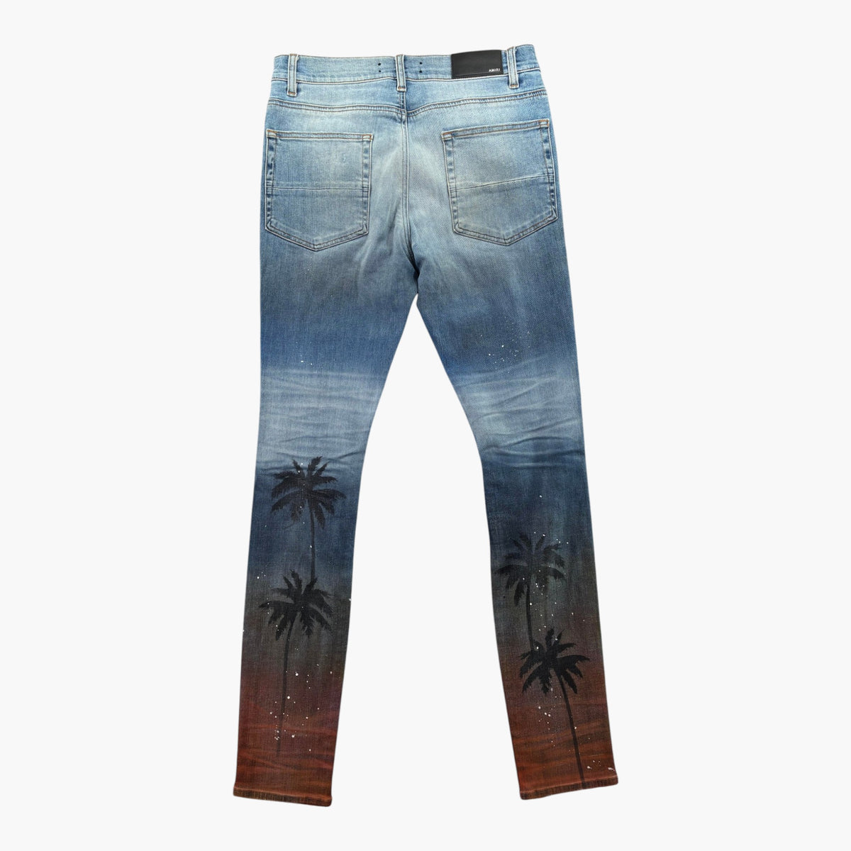 Amiri Palm Tree Light Wash Jeans