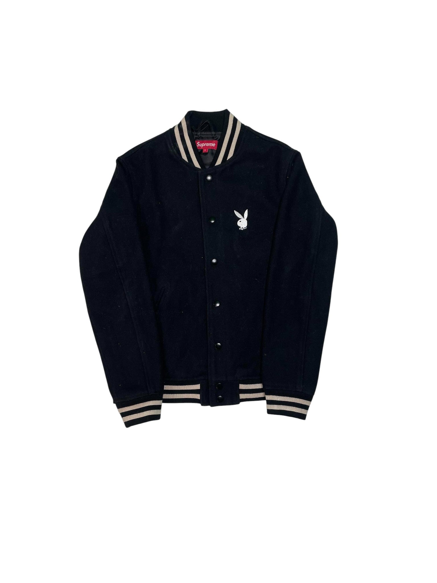 Supreme SS11 'Playboy' Black Varsity Jacket