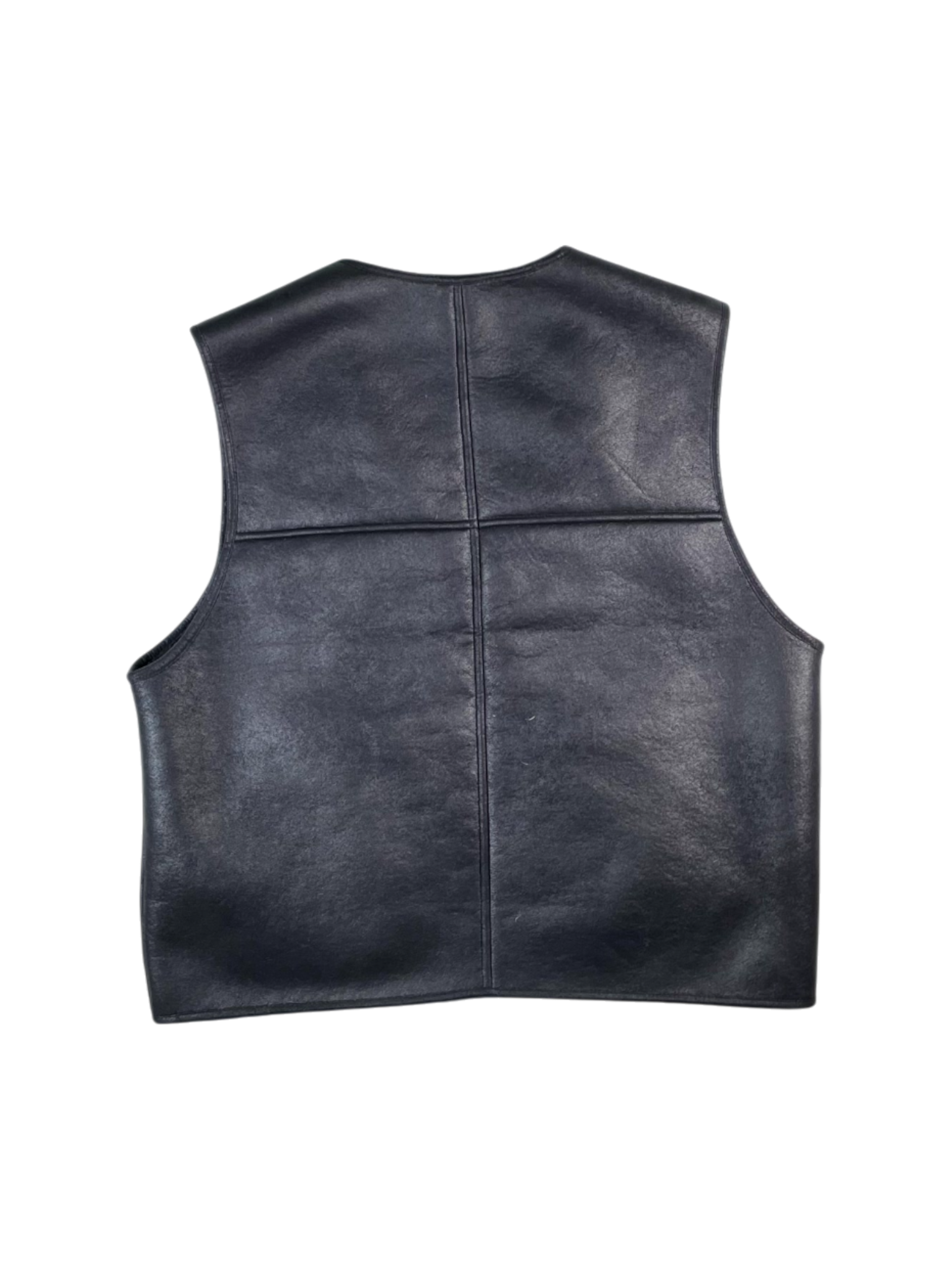Supreme Reversible Faux Shearling Black Vest