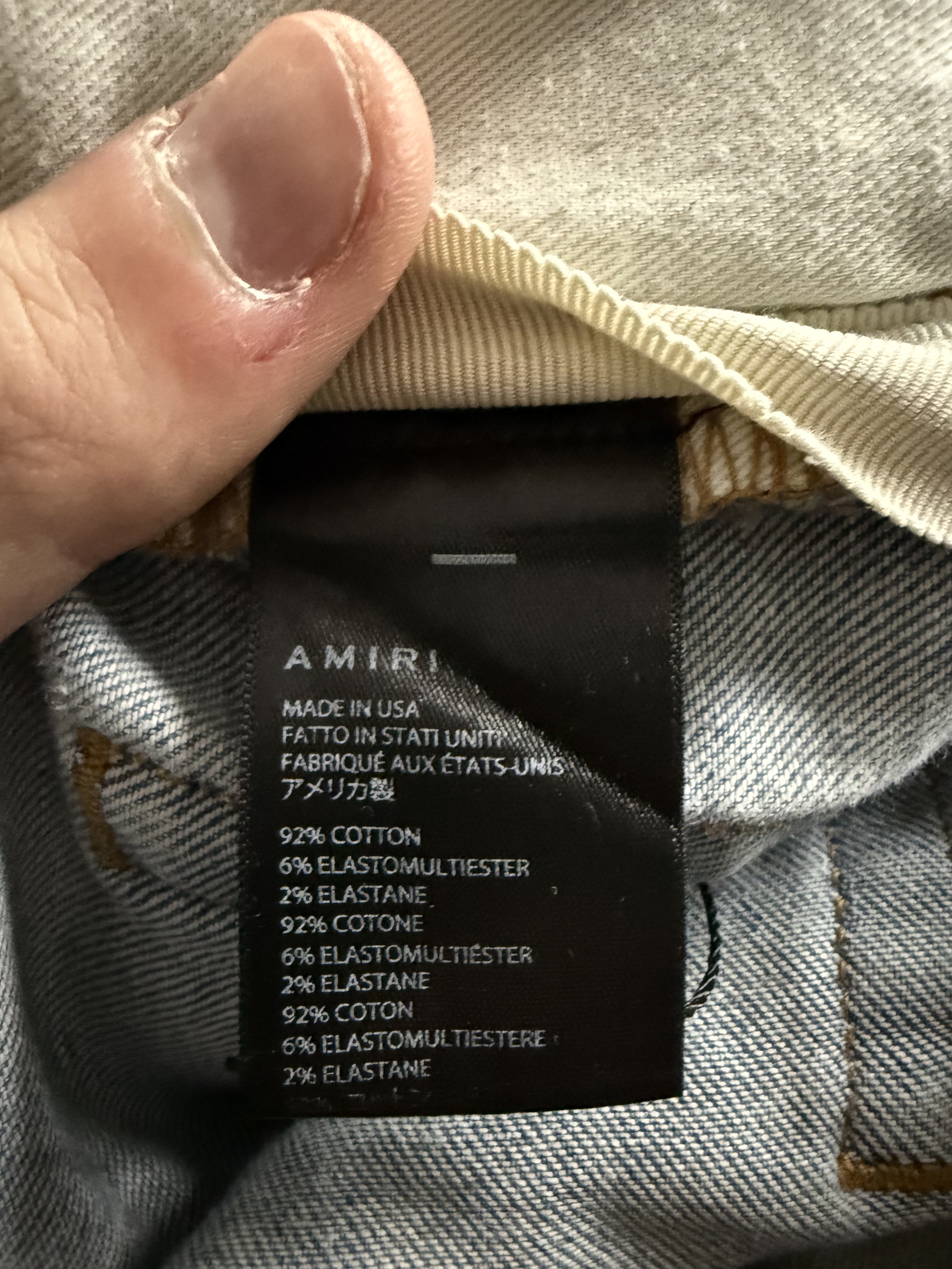 Amiri Plain Thrasher Light Wash Used 30