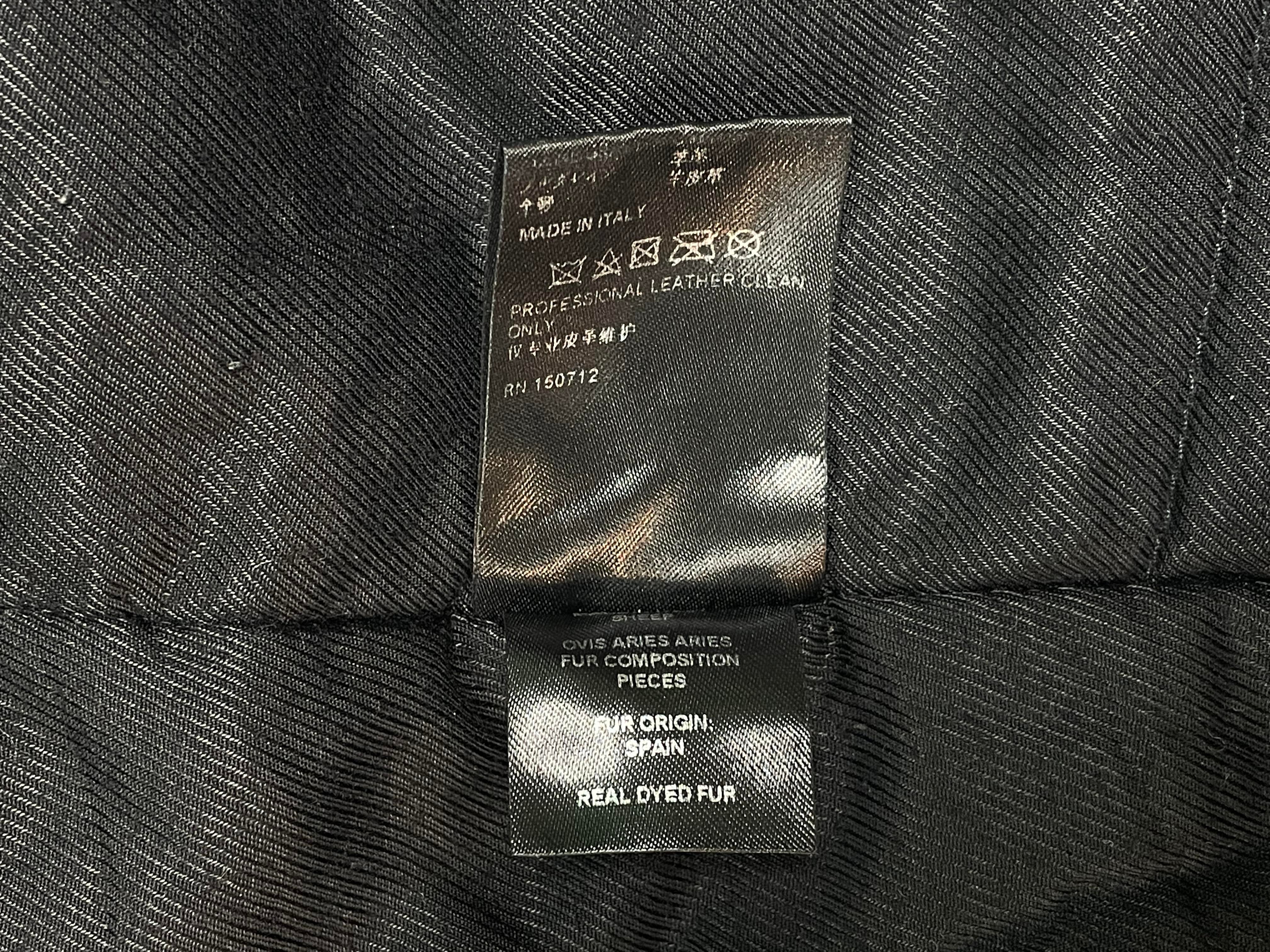 Amiri Fur Black Jacket