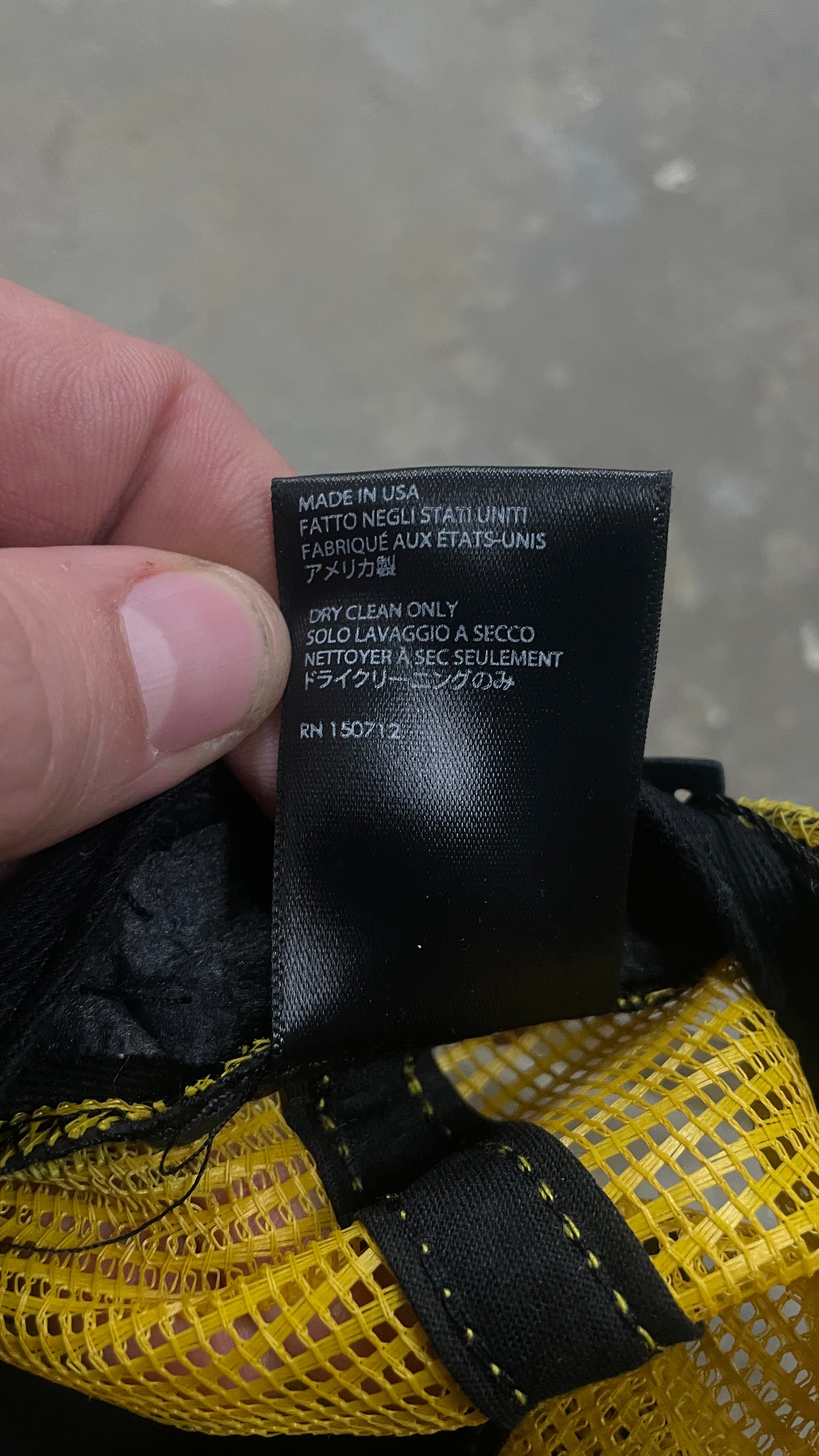 Amiri Yellow & Black Core Logo Trucker Hat