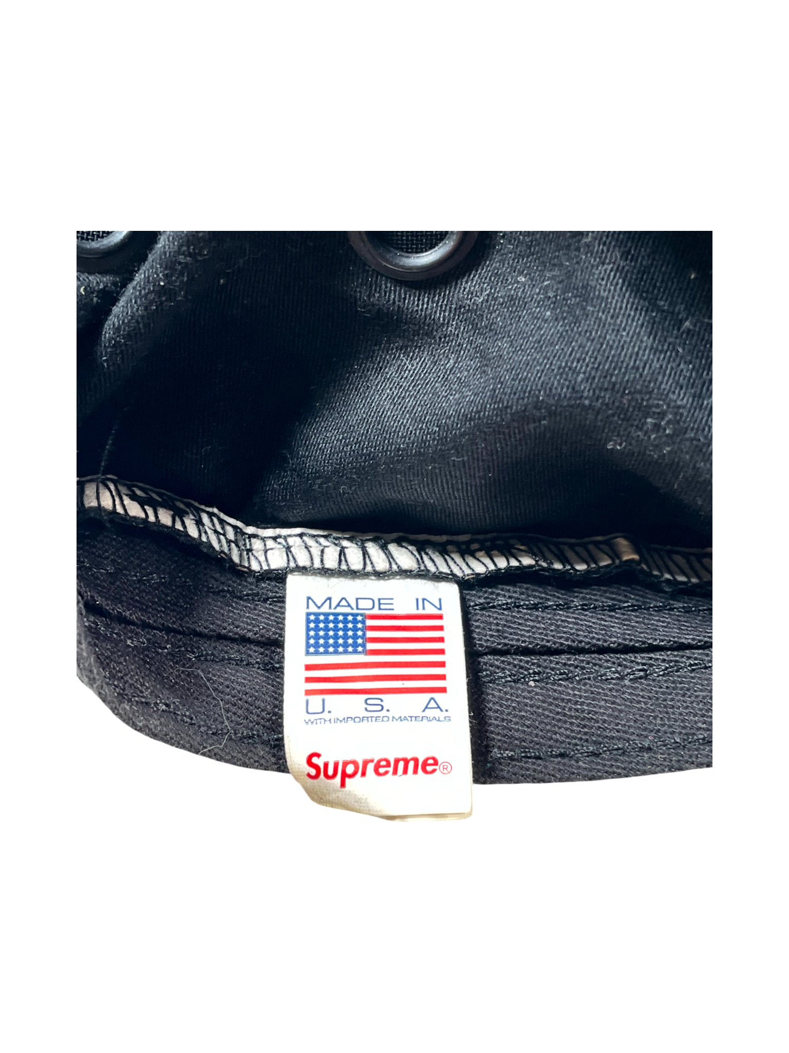 Supreme 5 Panel Black Hat