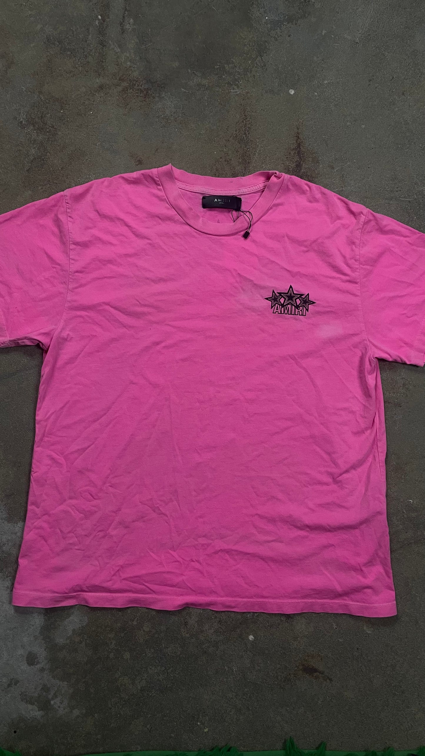 Amiri 3 Star Pink tee Used Small