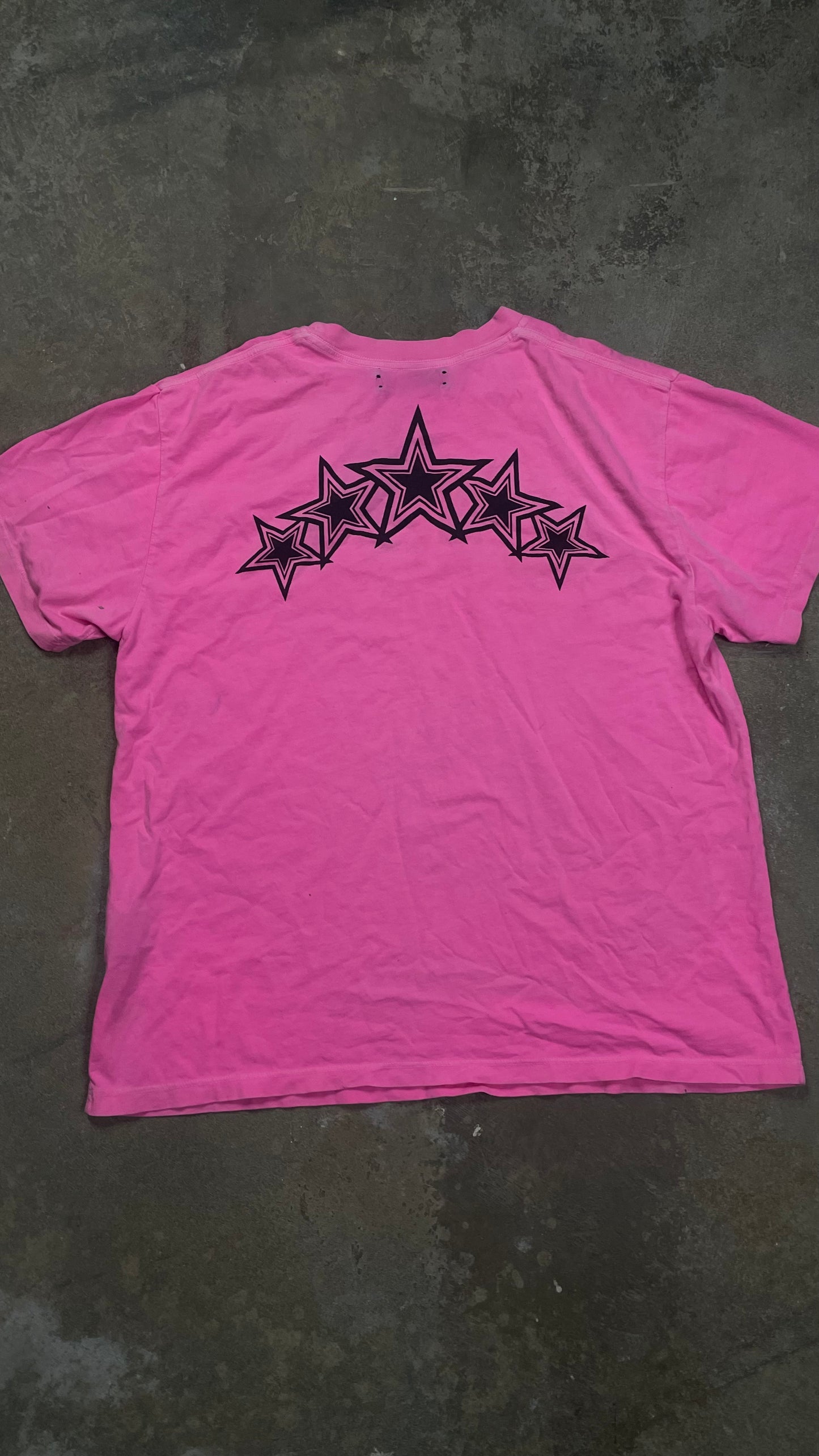 Amiri 3 Star Pink tee Used Small