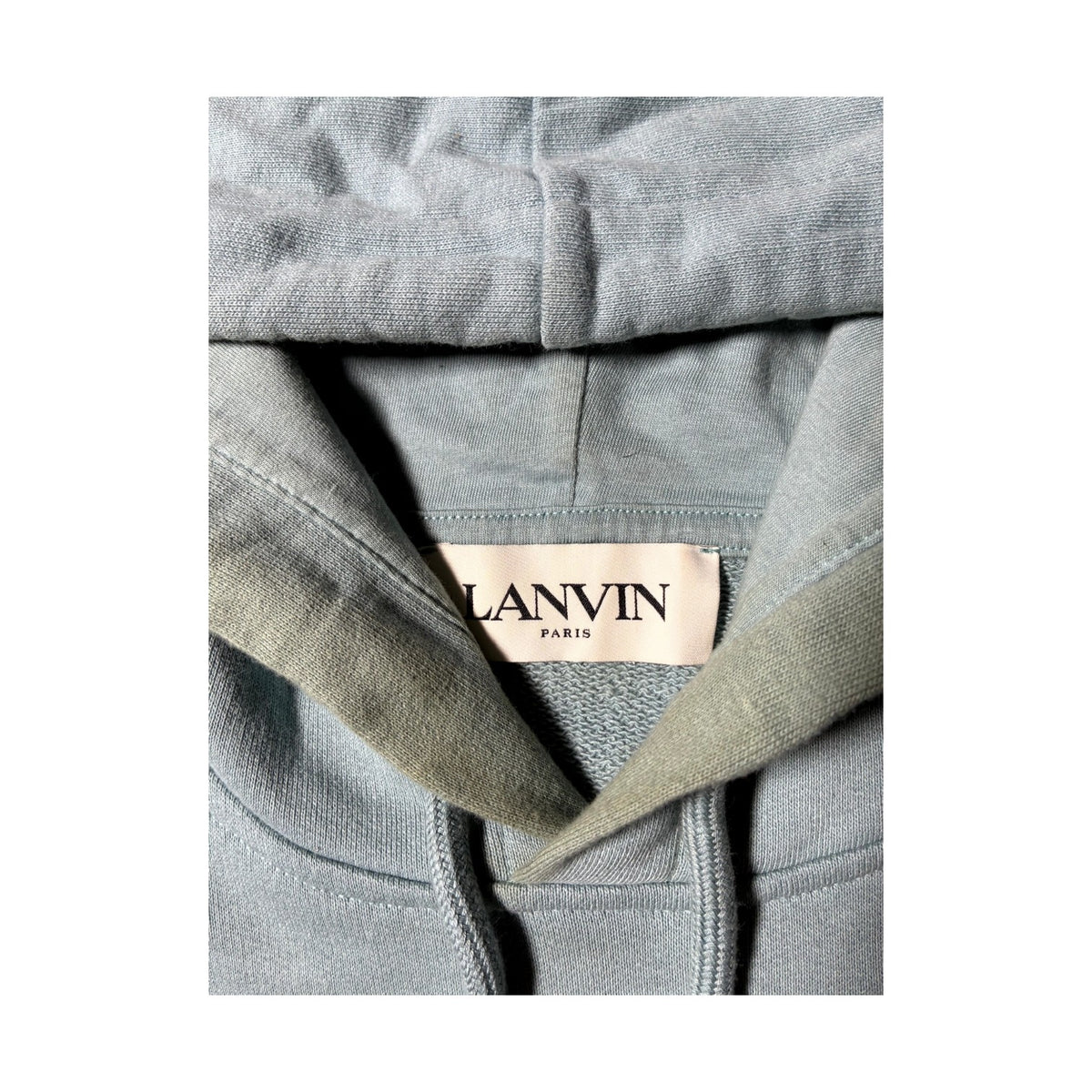 Lanvin Chest Logo Teal Hoodie
