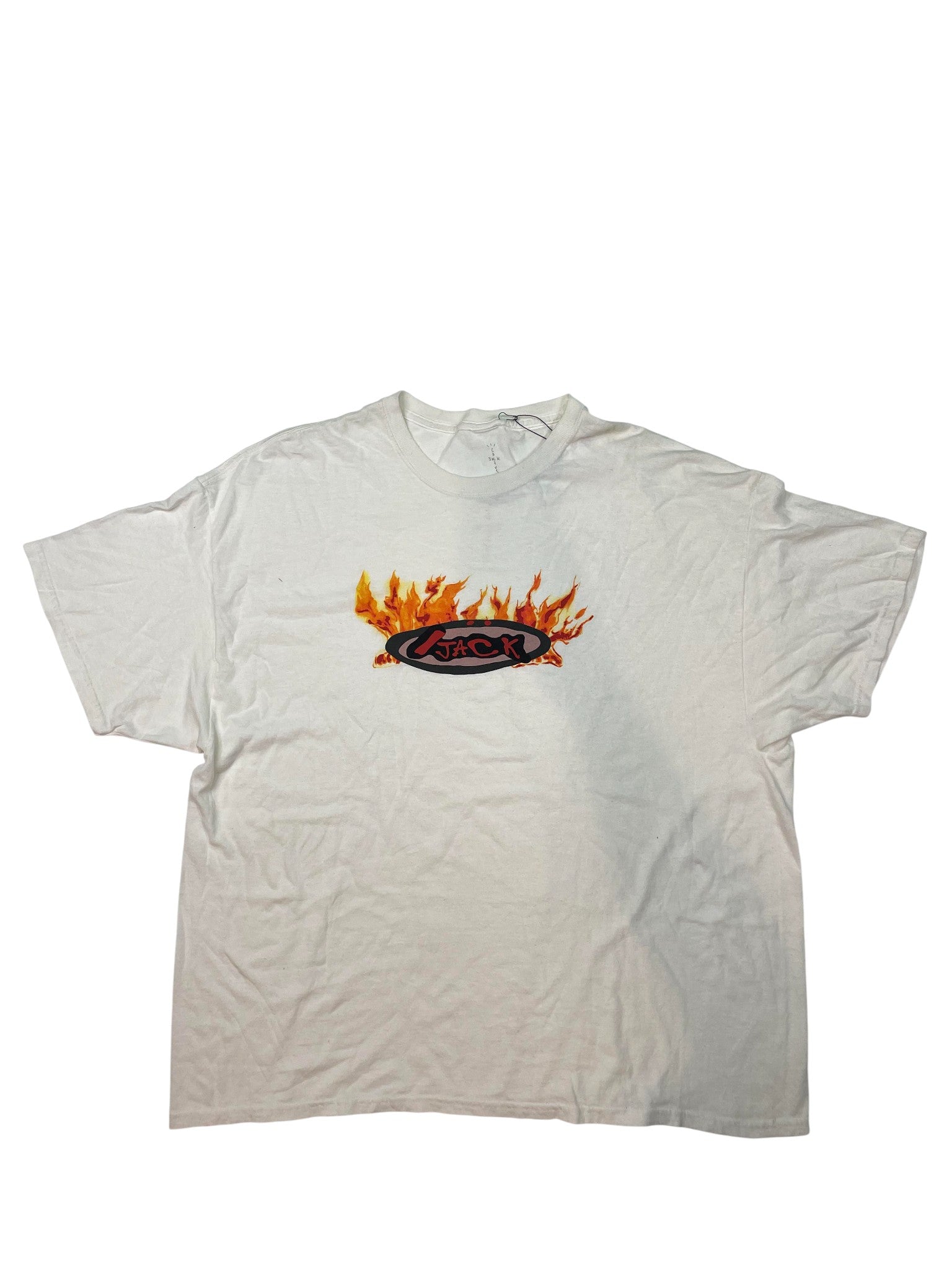 Cactus Jack Flames White Tee