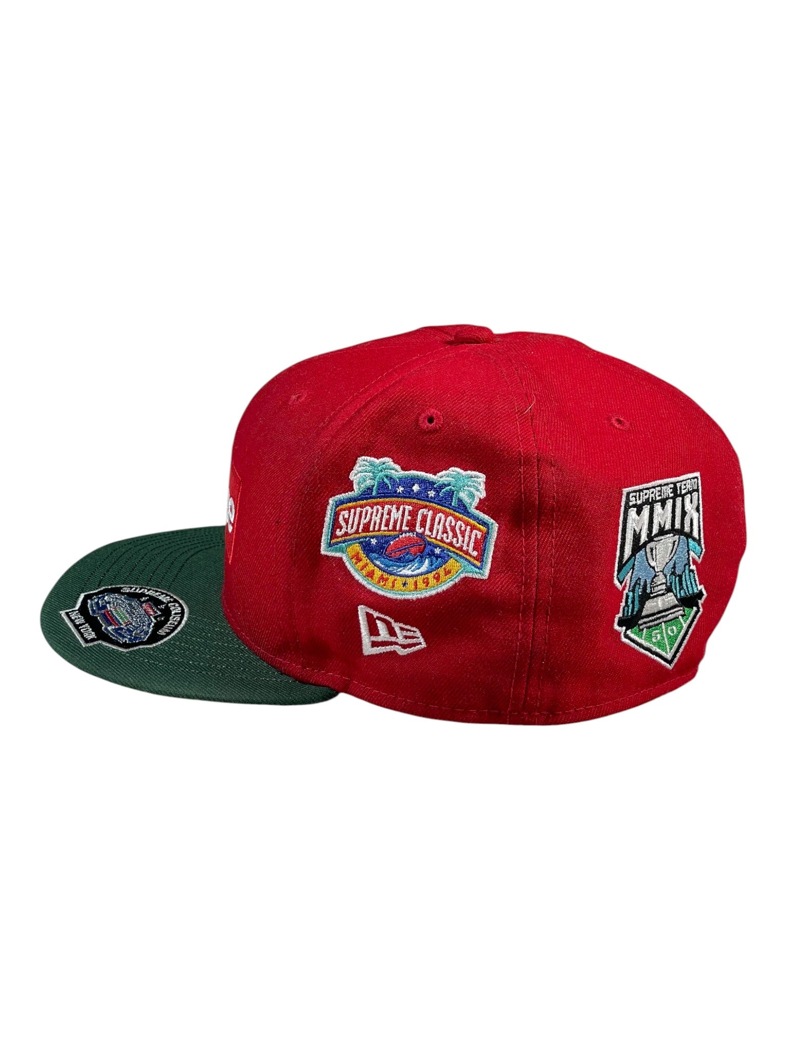 Supreme Red & Green Fitted Cap
