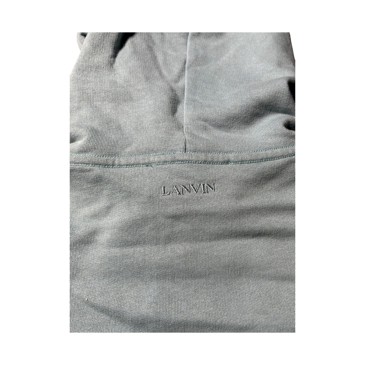 Lanvin Chest Logo Teal Hoodie
