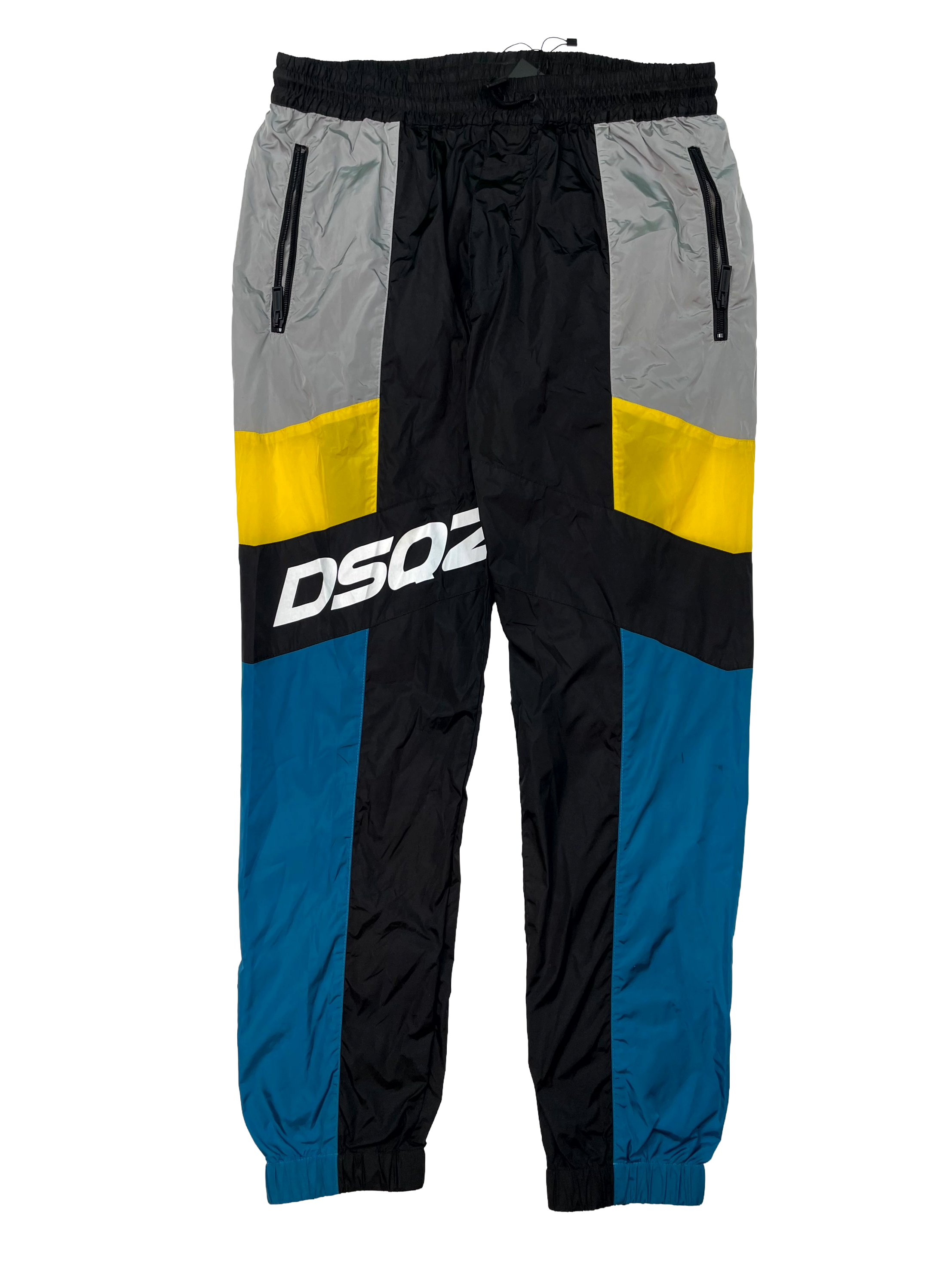 Dsquared2 Black, Yellow & Blue Track Pants