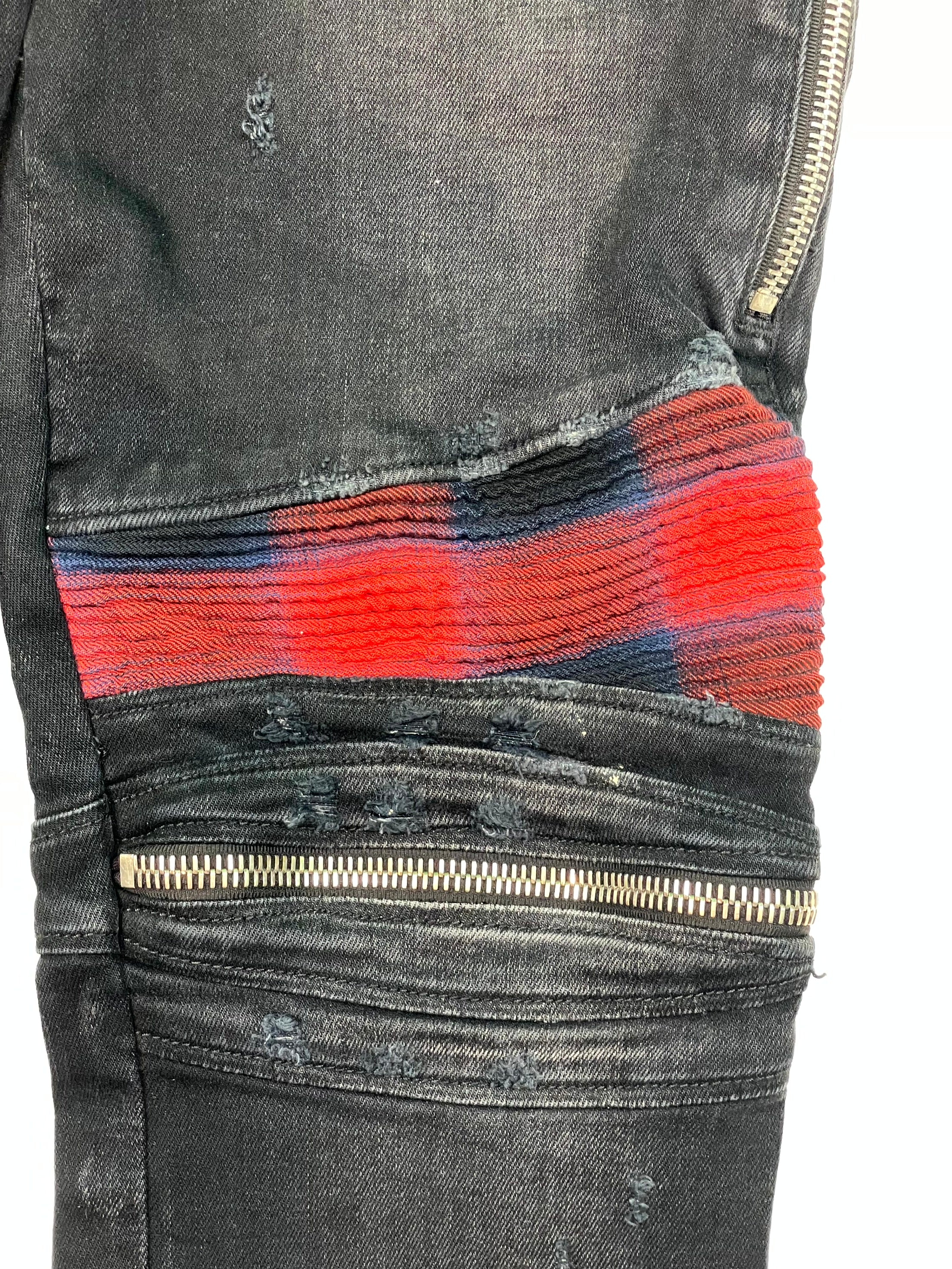 Amiri Mx2 Patch Black & Red Jeans