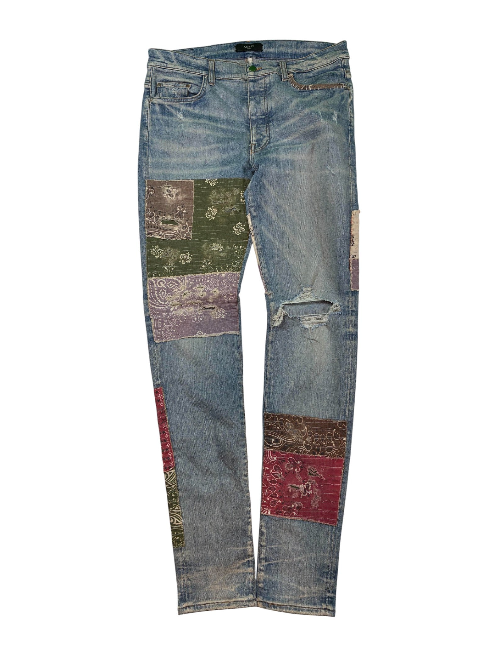 Amiri 'Bandana' Light Wash Jeans