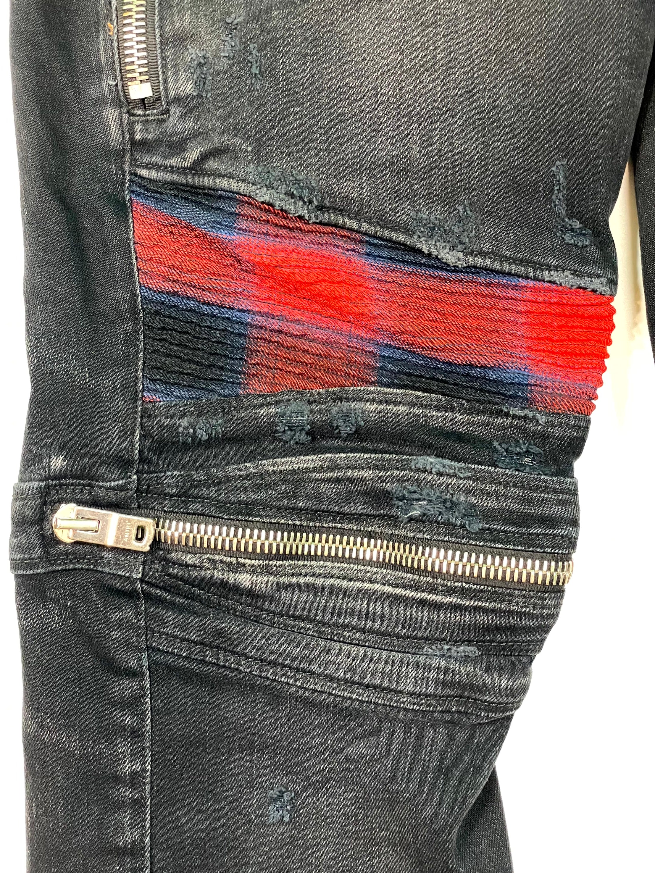 Amiri Mx2 Patch Black & Red Jeans