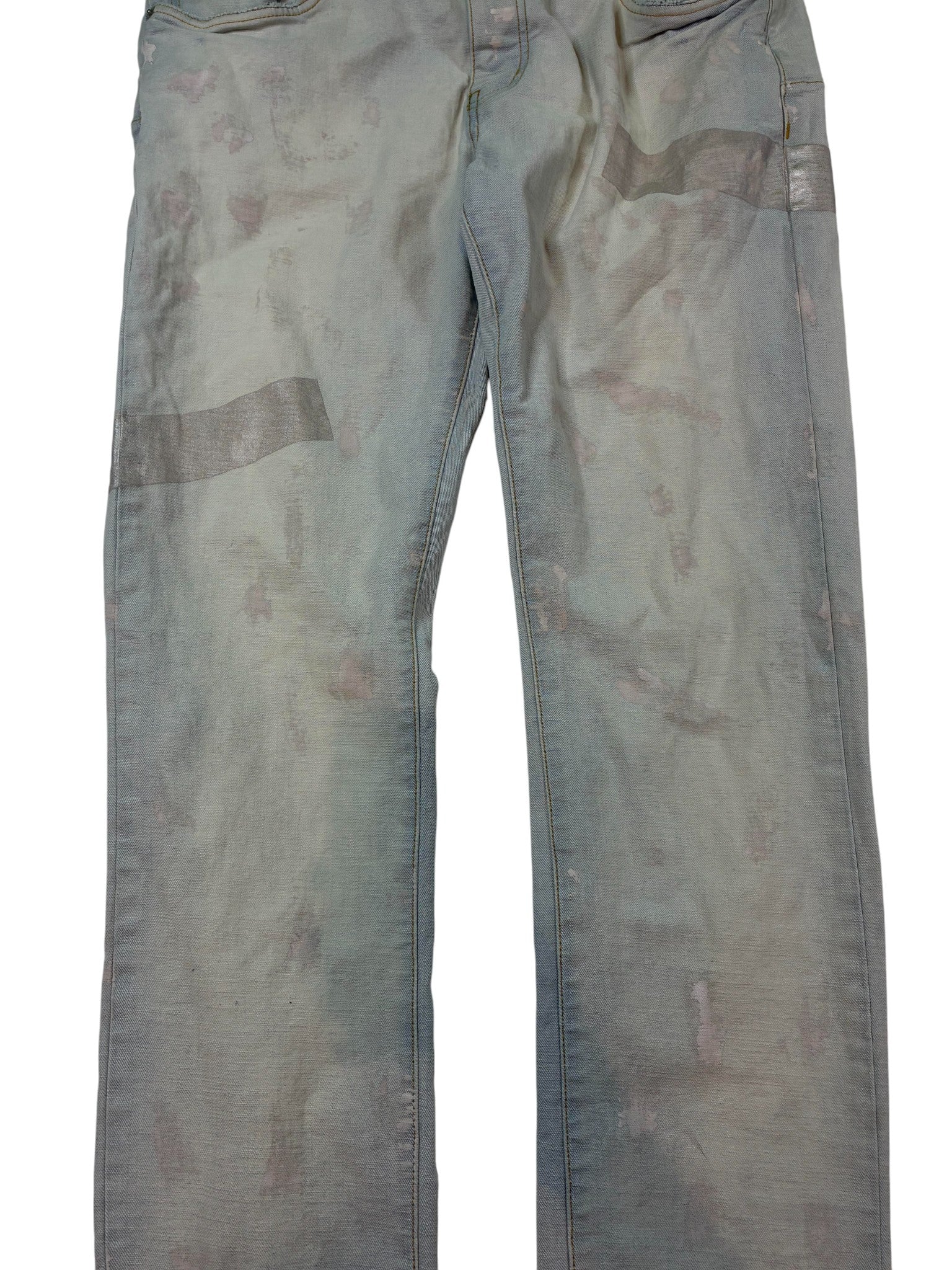 Purple Brand 'Paint Drip' Light Wash Jeans