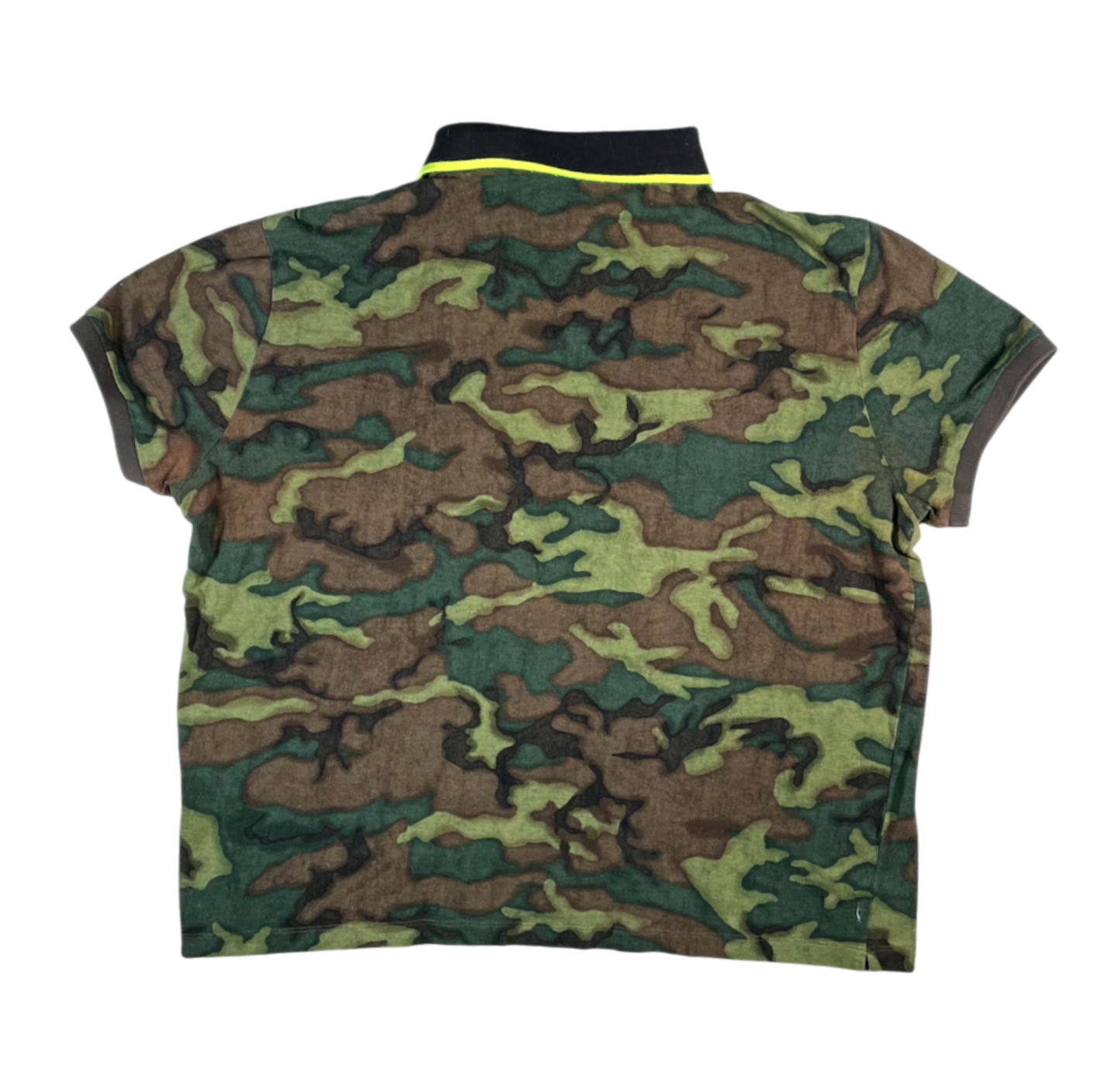 Moncler Collared Camo Black Polo Shirt