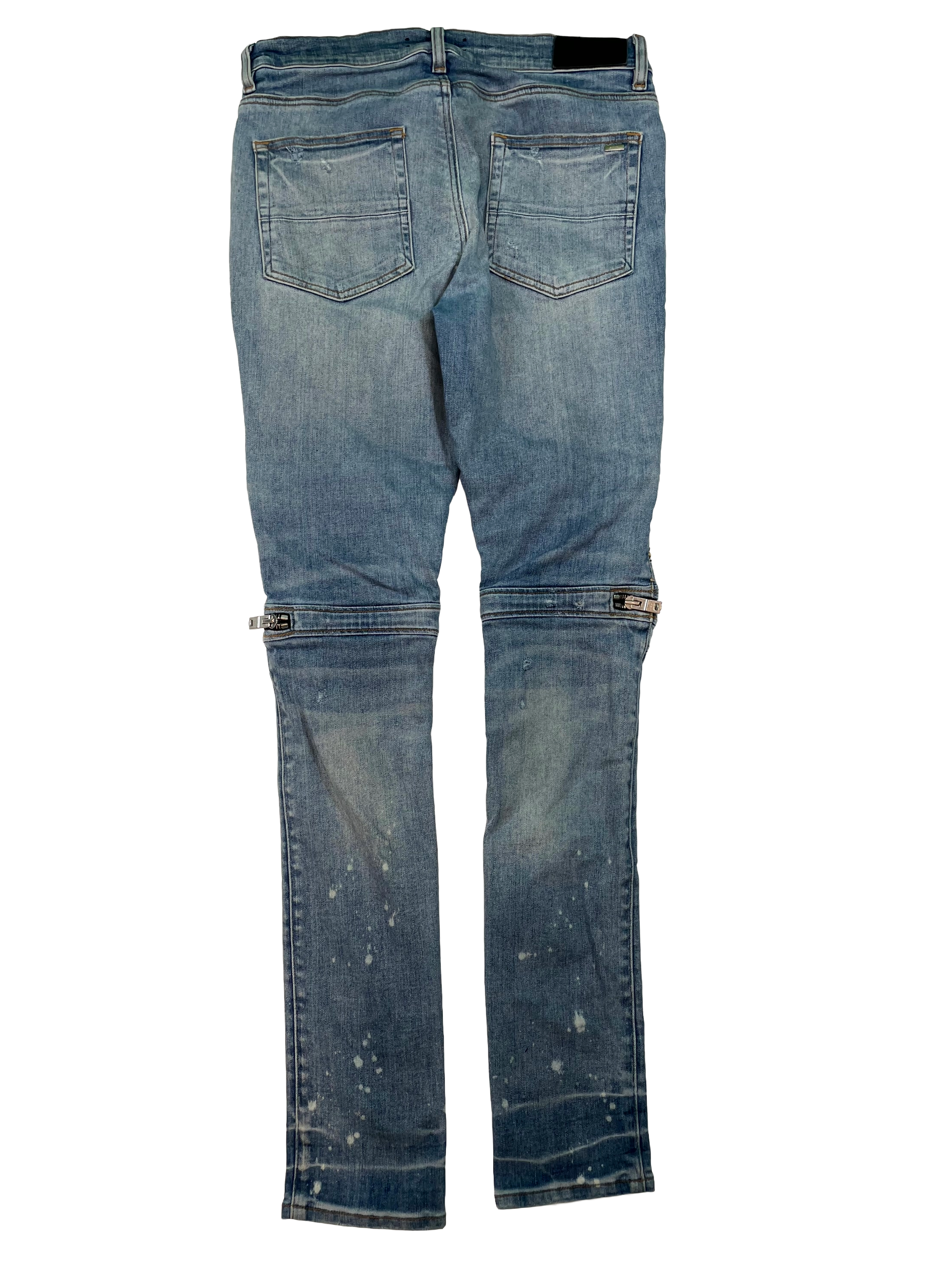 Amiri Light Wash MX2 Yellow Plaid Jeans