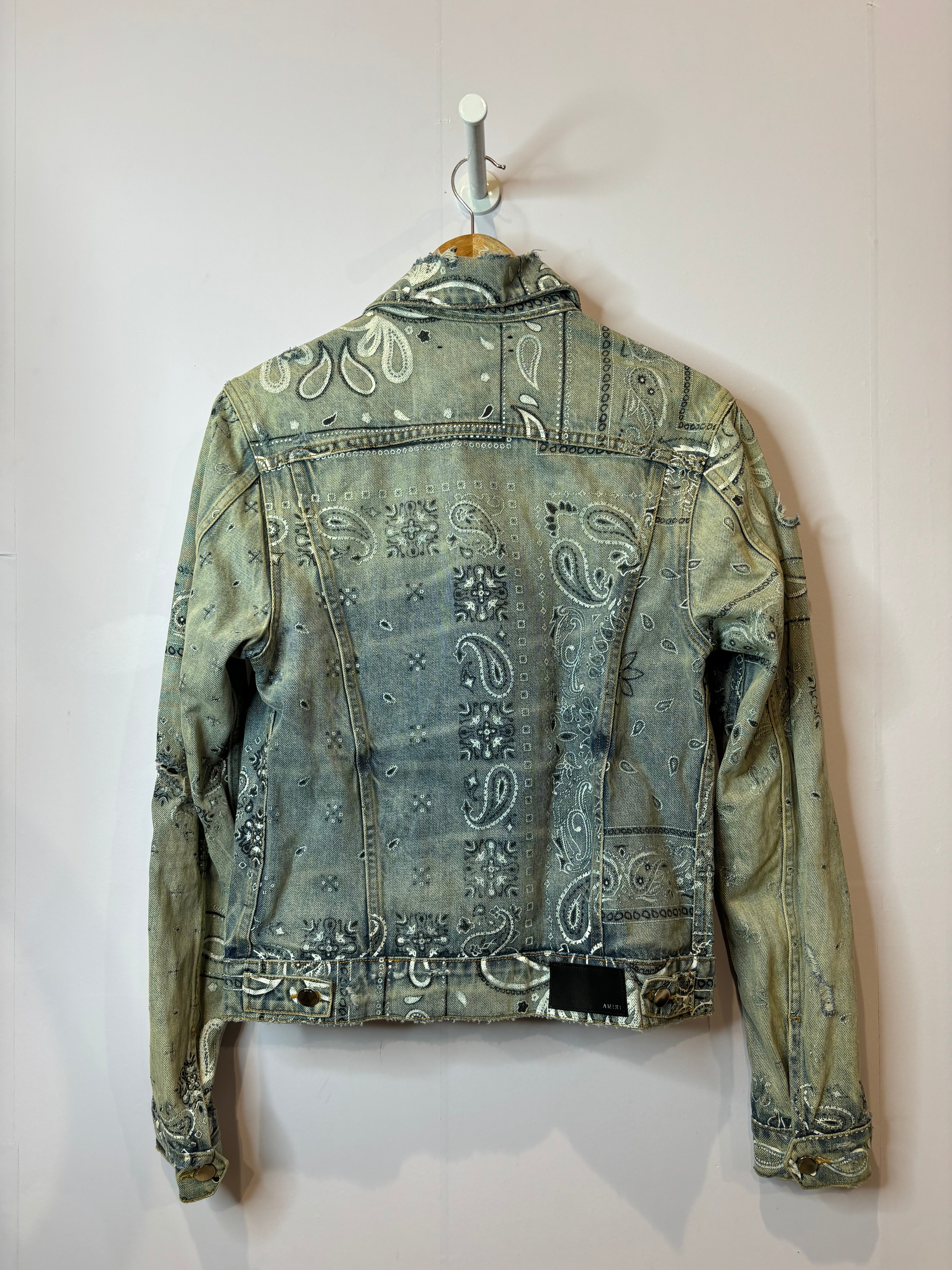 Amiri Paisley Jean Jacket Used Small