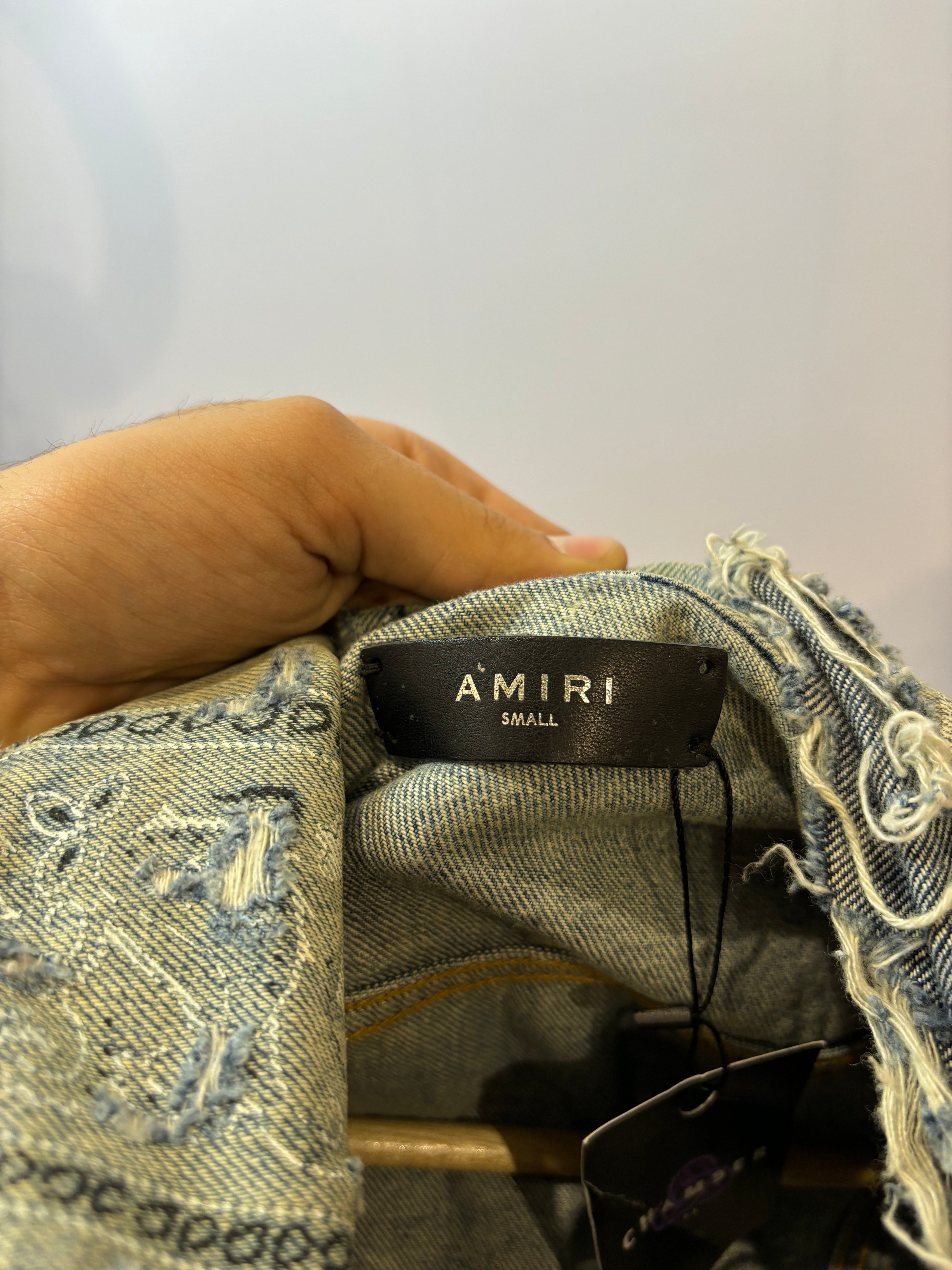 Amiri Paisley Jean Jacket Used Small