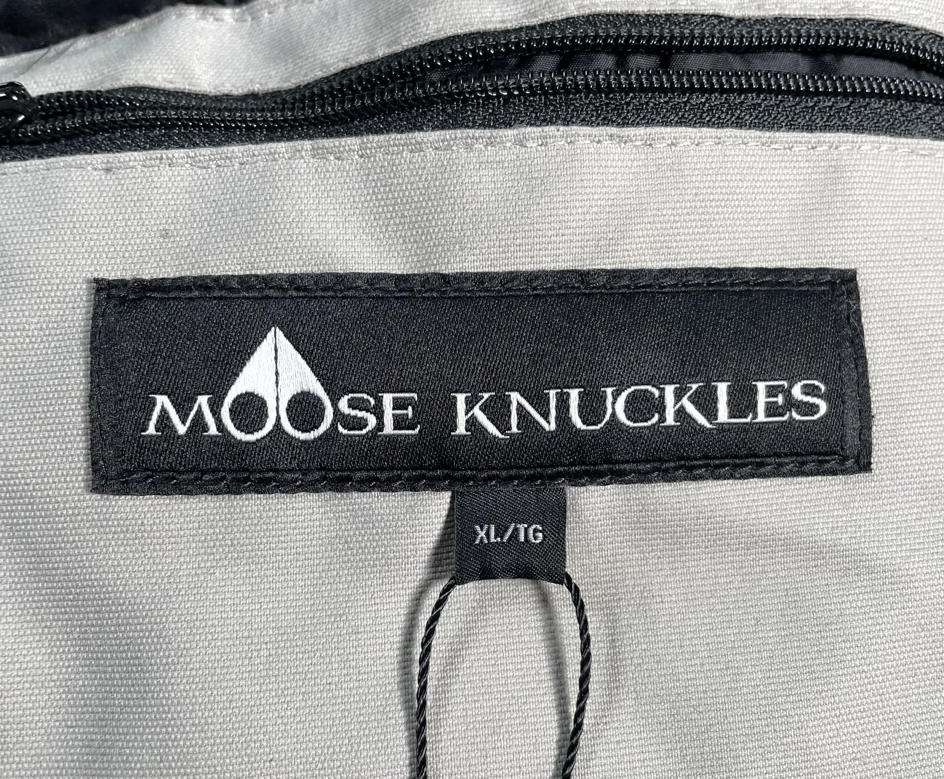 Moose Knuckles Slate Grey Bomber Parka Jacket