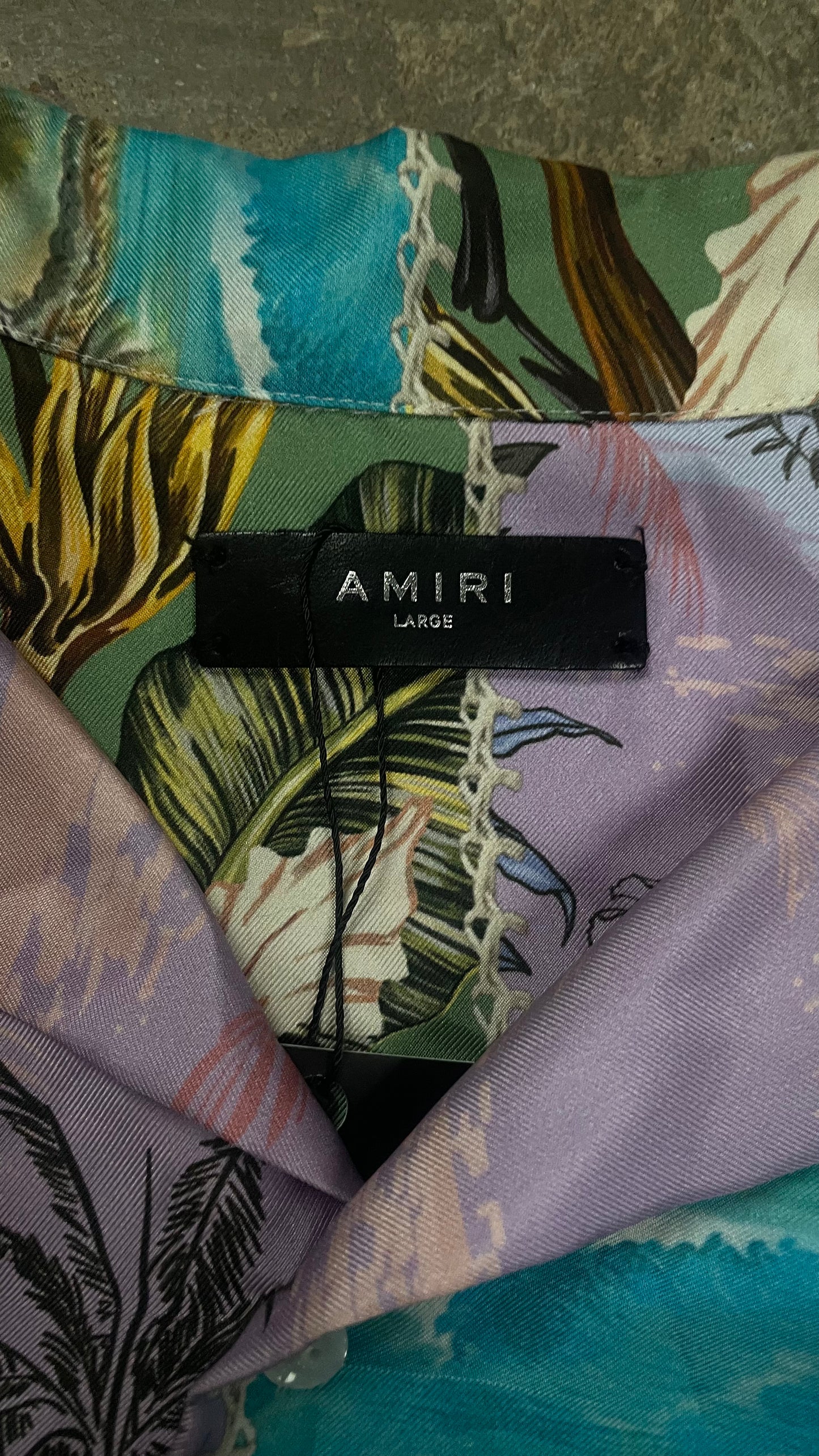 Amiri Floral Silk Button Up (Missing Button) Used Large