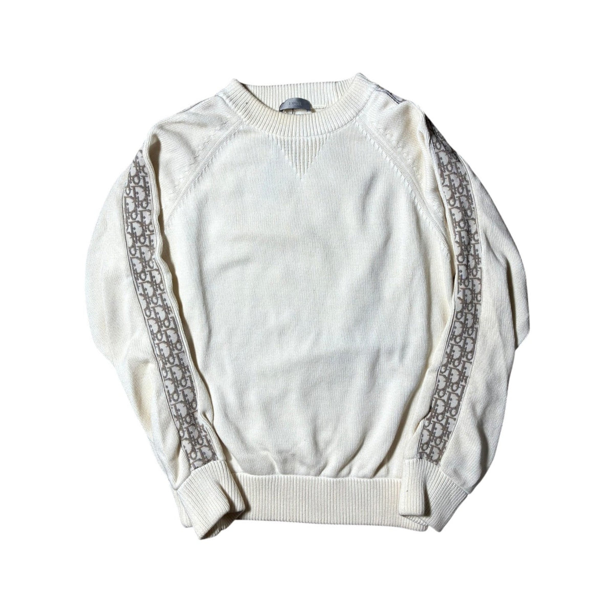 Dior Sleeve Oblique Cream Sweater