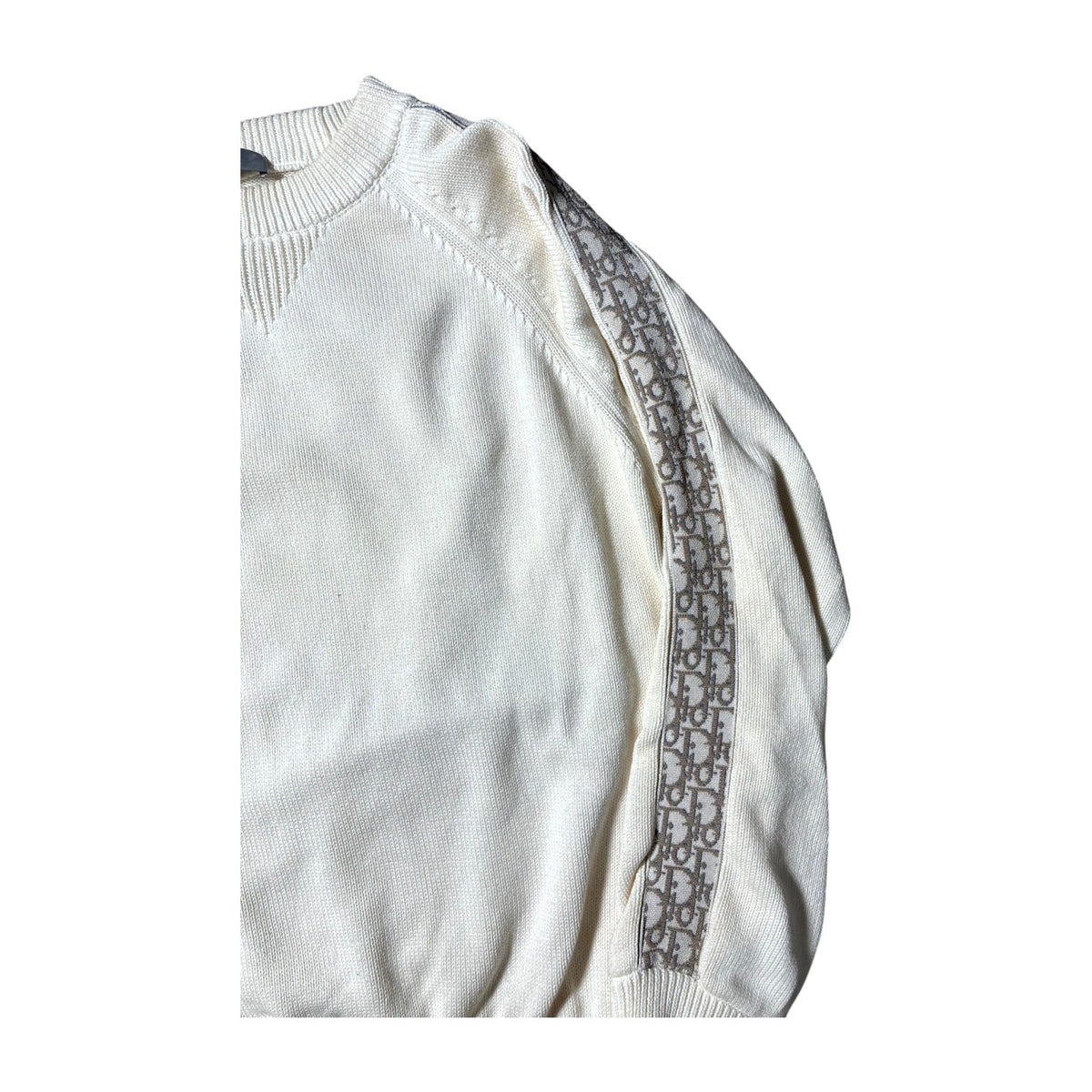 Dior Sleeve Oblique Cream Sweater