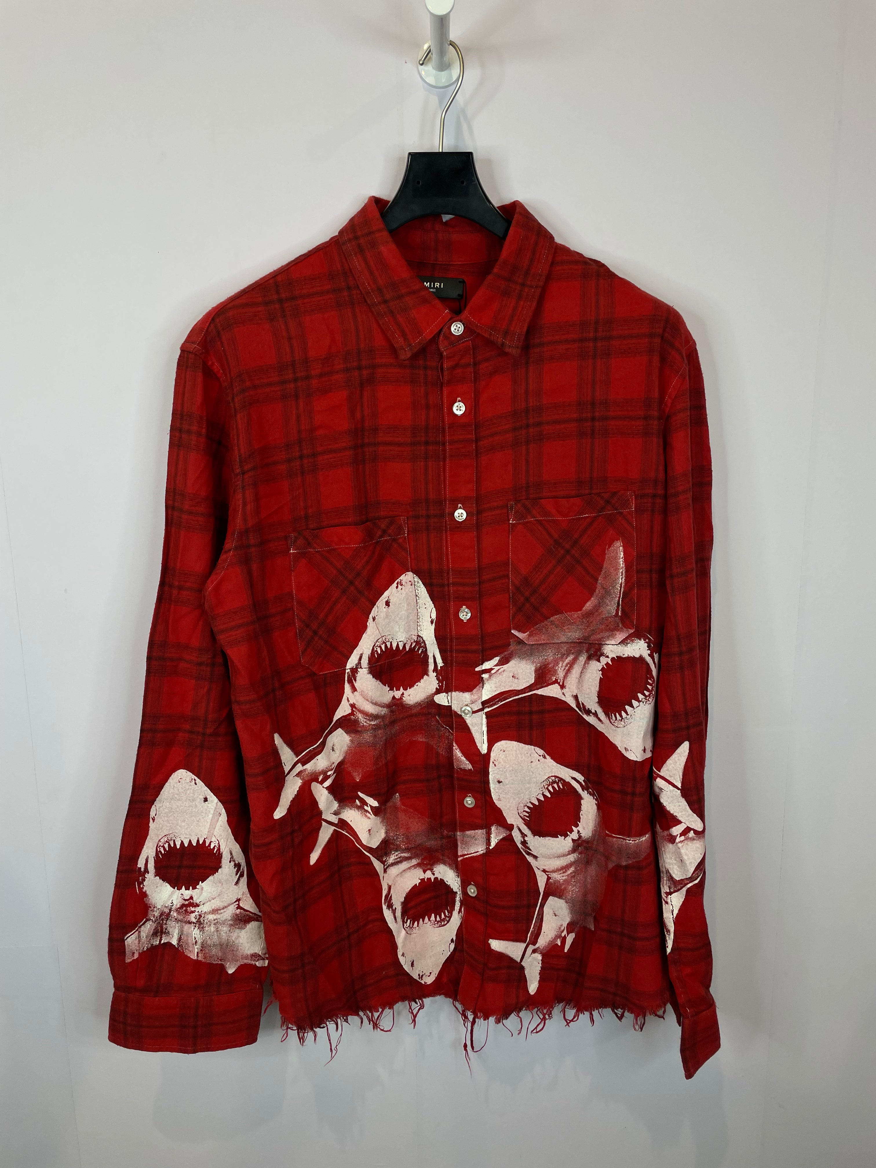 Amiri Flannel Red Shark XL Used