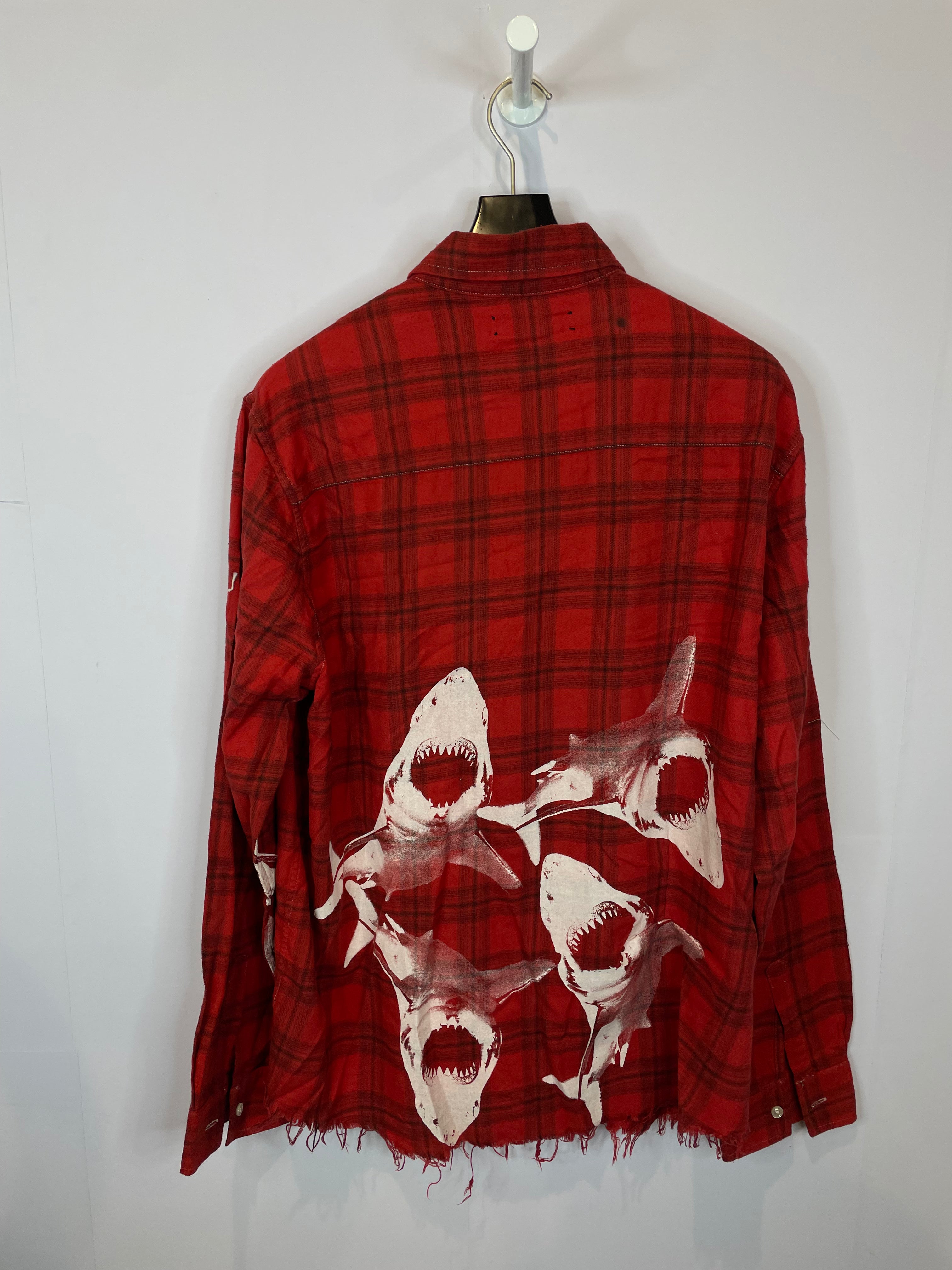 Amiri Flannel Red Shark XL Used