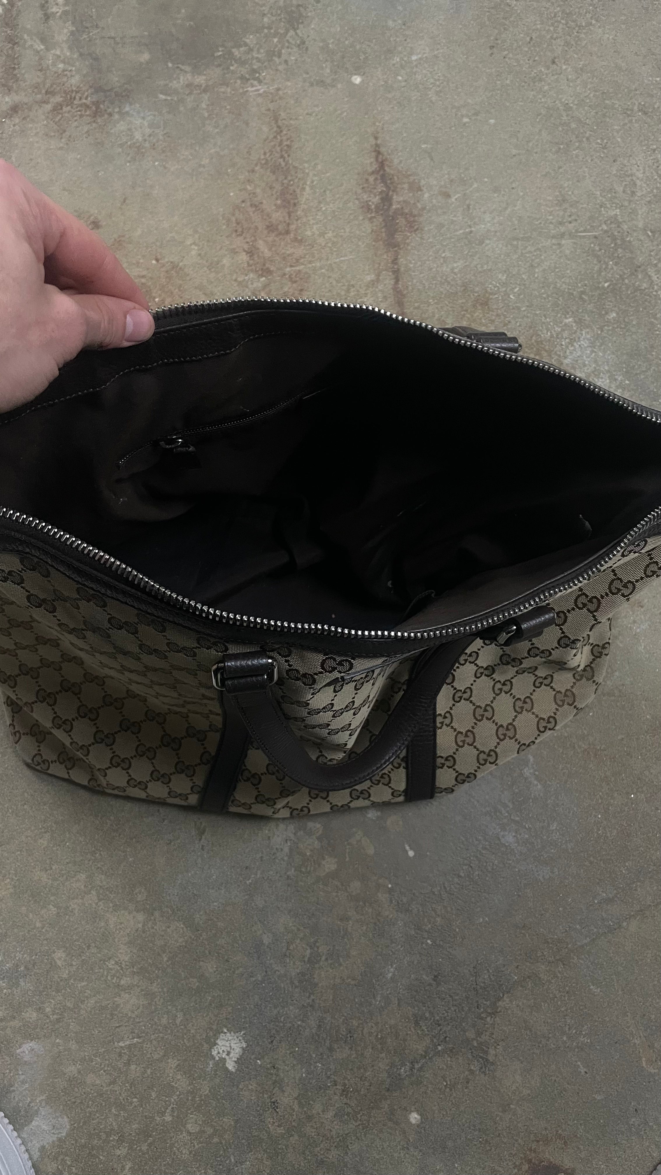 Gucci Brown Monogram All Over Bag Used OS
