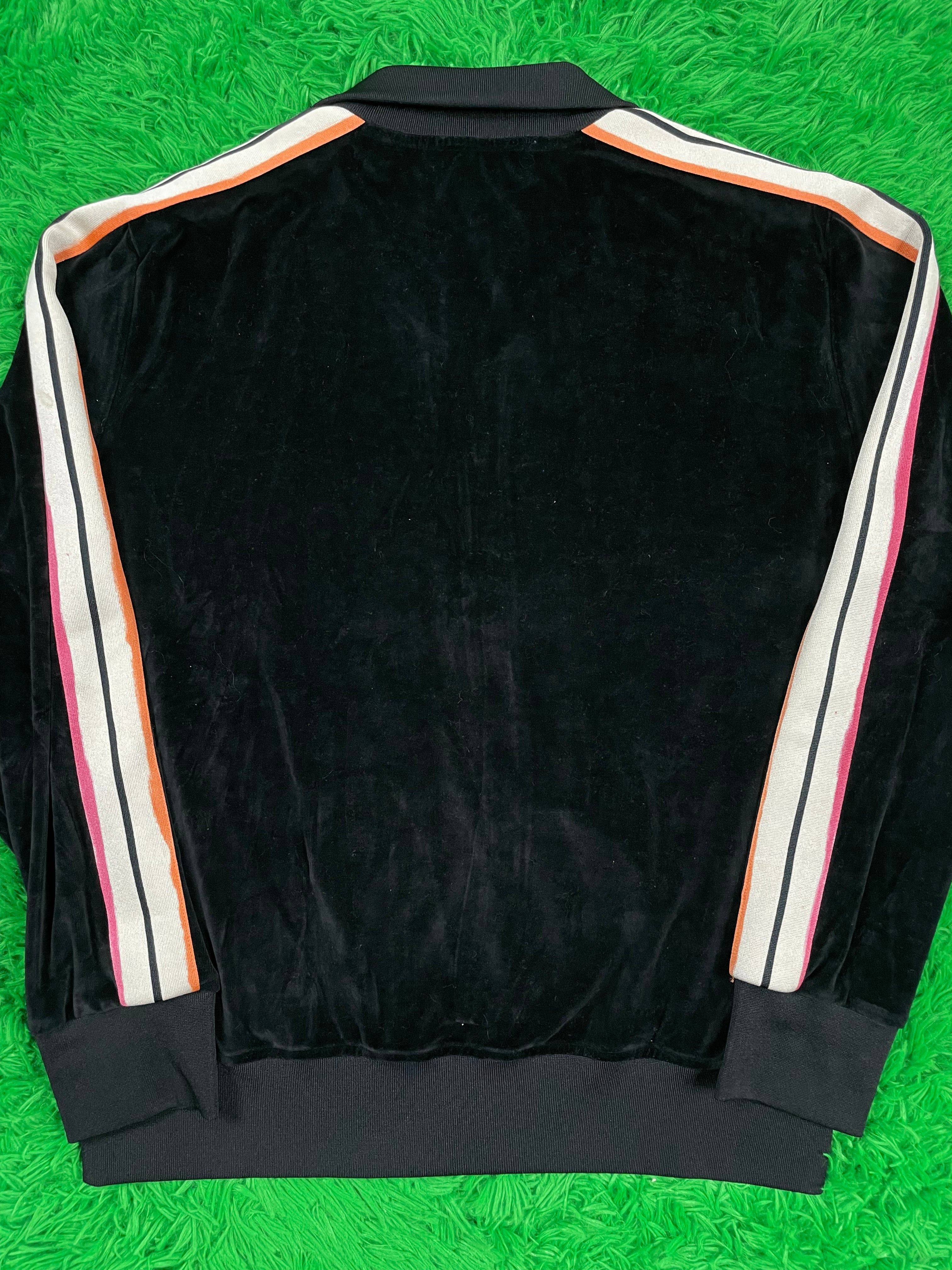 Palm Angels Velour Black, Orange & Pink Track Jacket