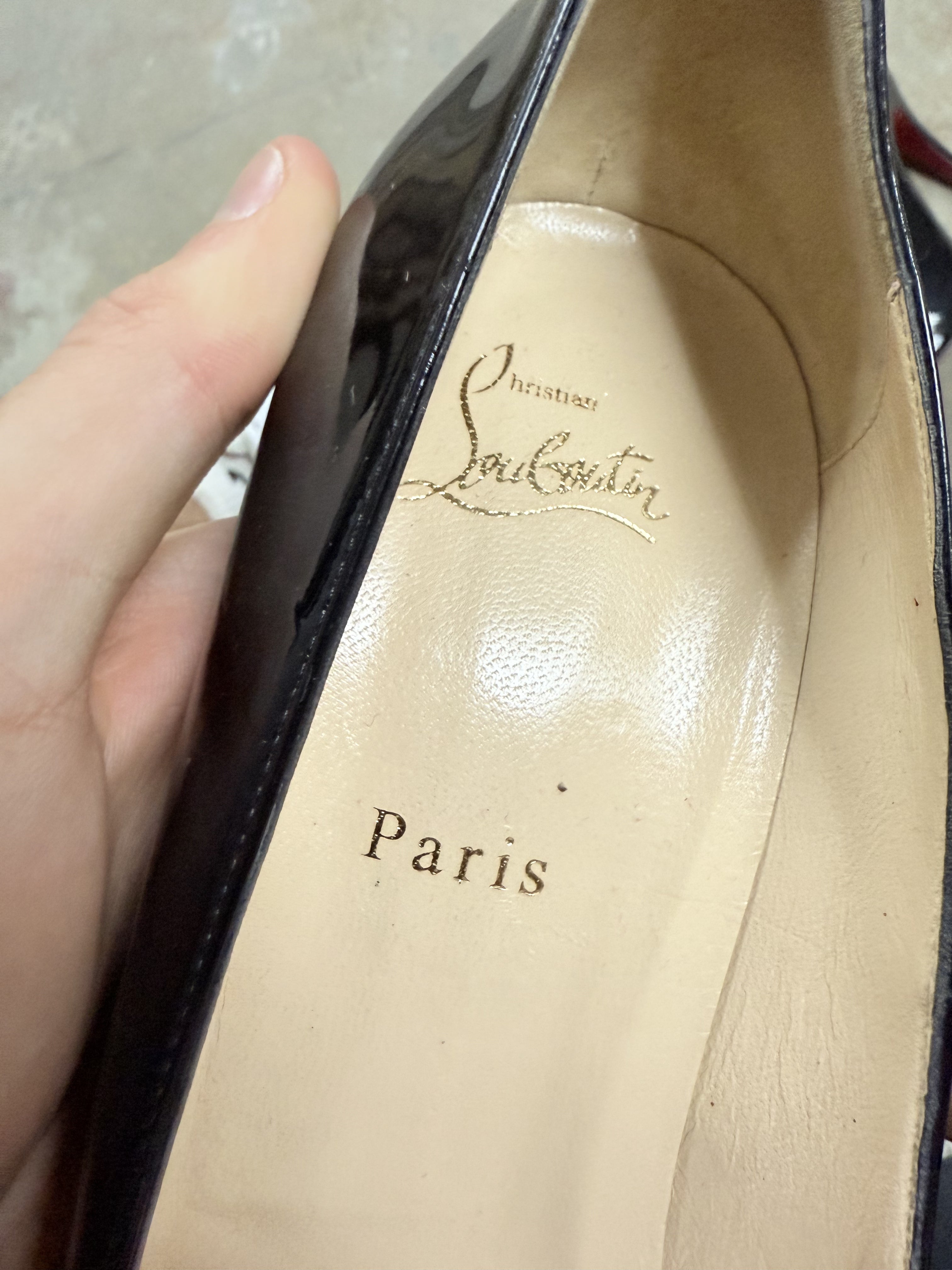 Louboutin Red Bottom Heels Black Patent
