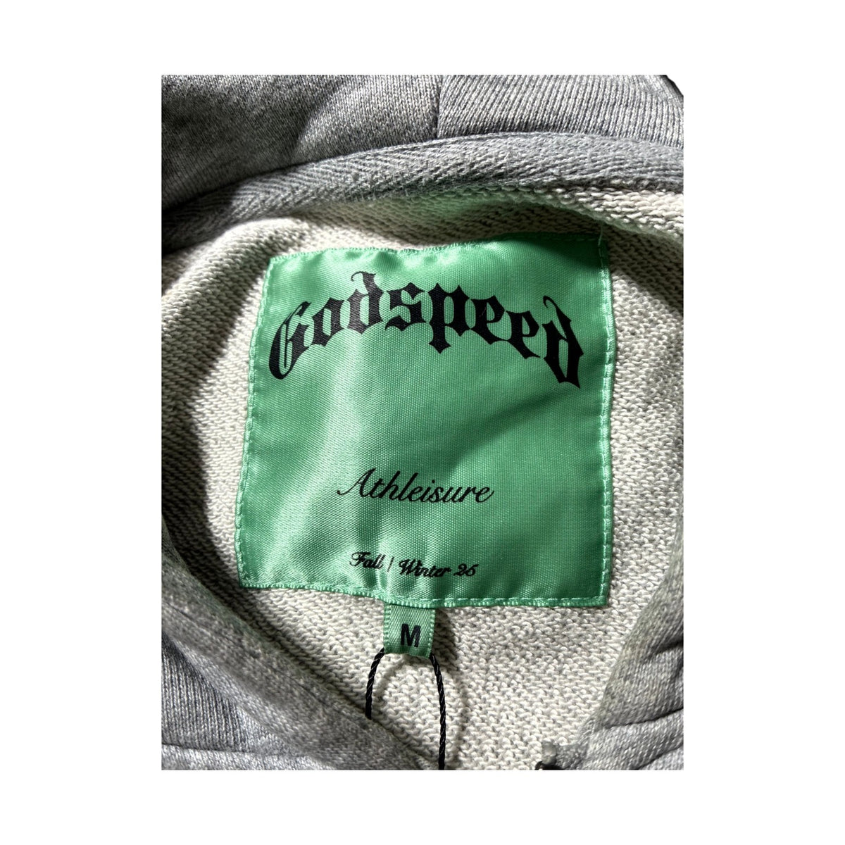 Godspeed OG Logo Zip Up Grey & Cream Hoodie