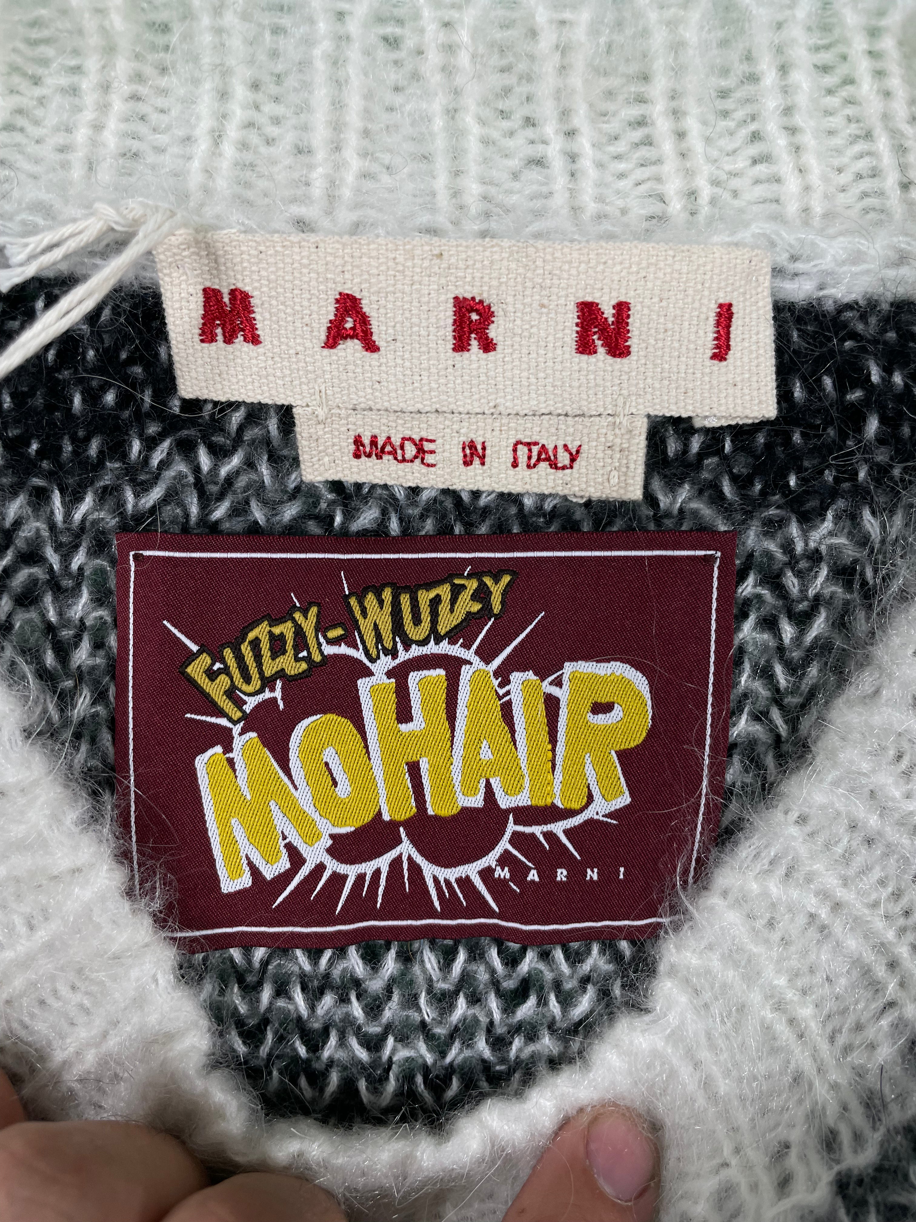 Marni Brushed Dots Fuzzy Wuzzy Round Neck Sweater