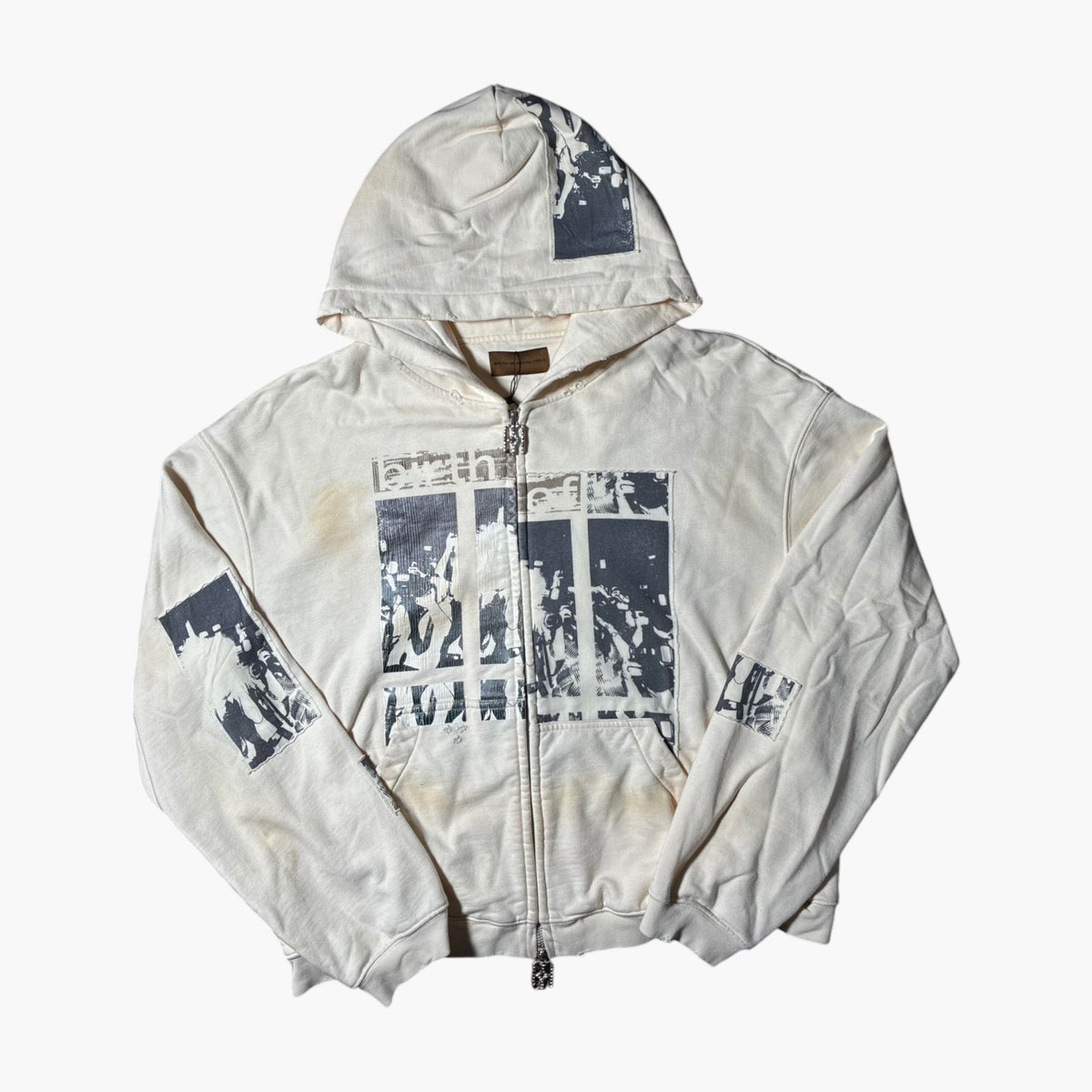 Birth Of A Royal Child Photo Distressed Zip Up