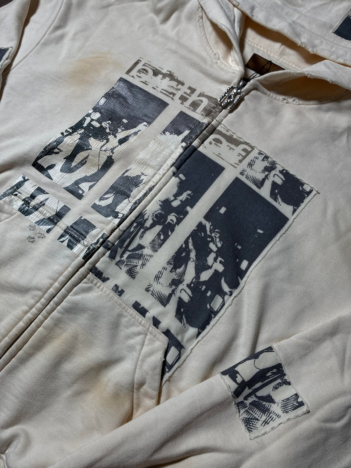 Birth Of A Royal Child Photo Distressed Zip Up