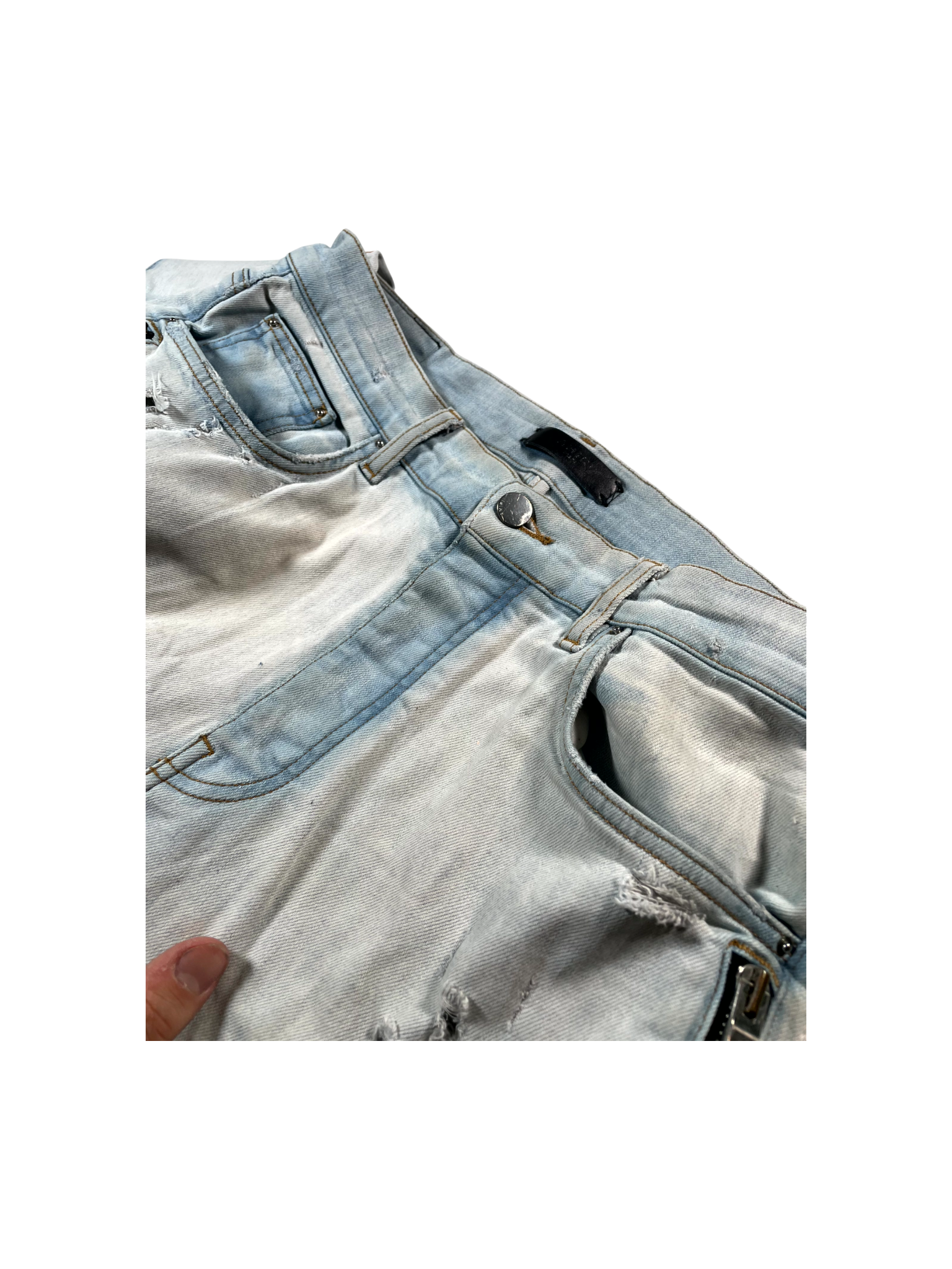 Amiri MX2 Patch Light Wash & Black Jeans