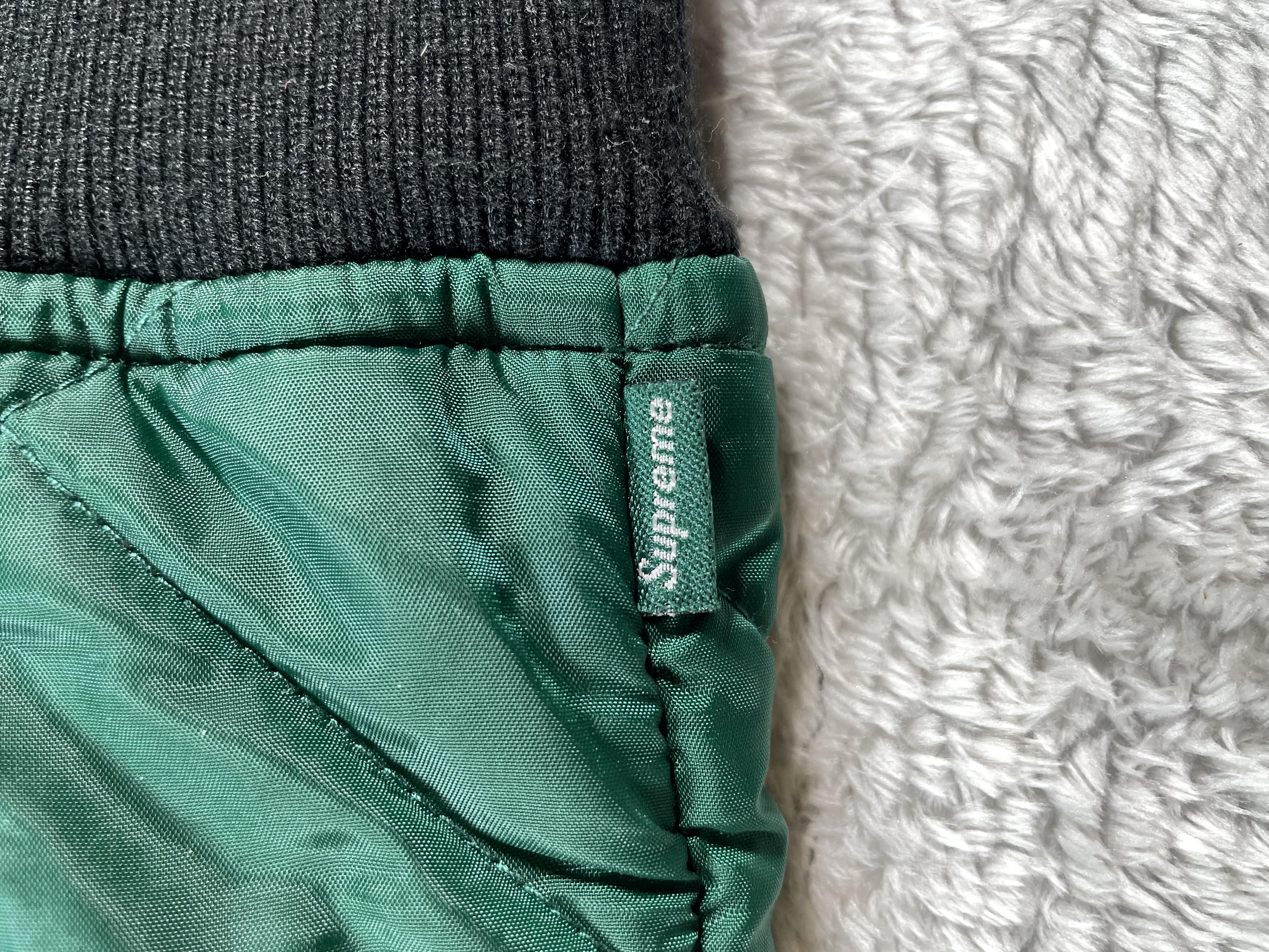 Supreme Sequin Quilted Green Bomber Jacket