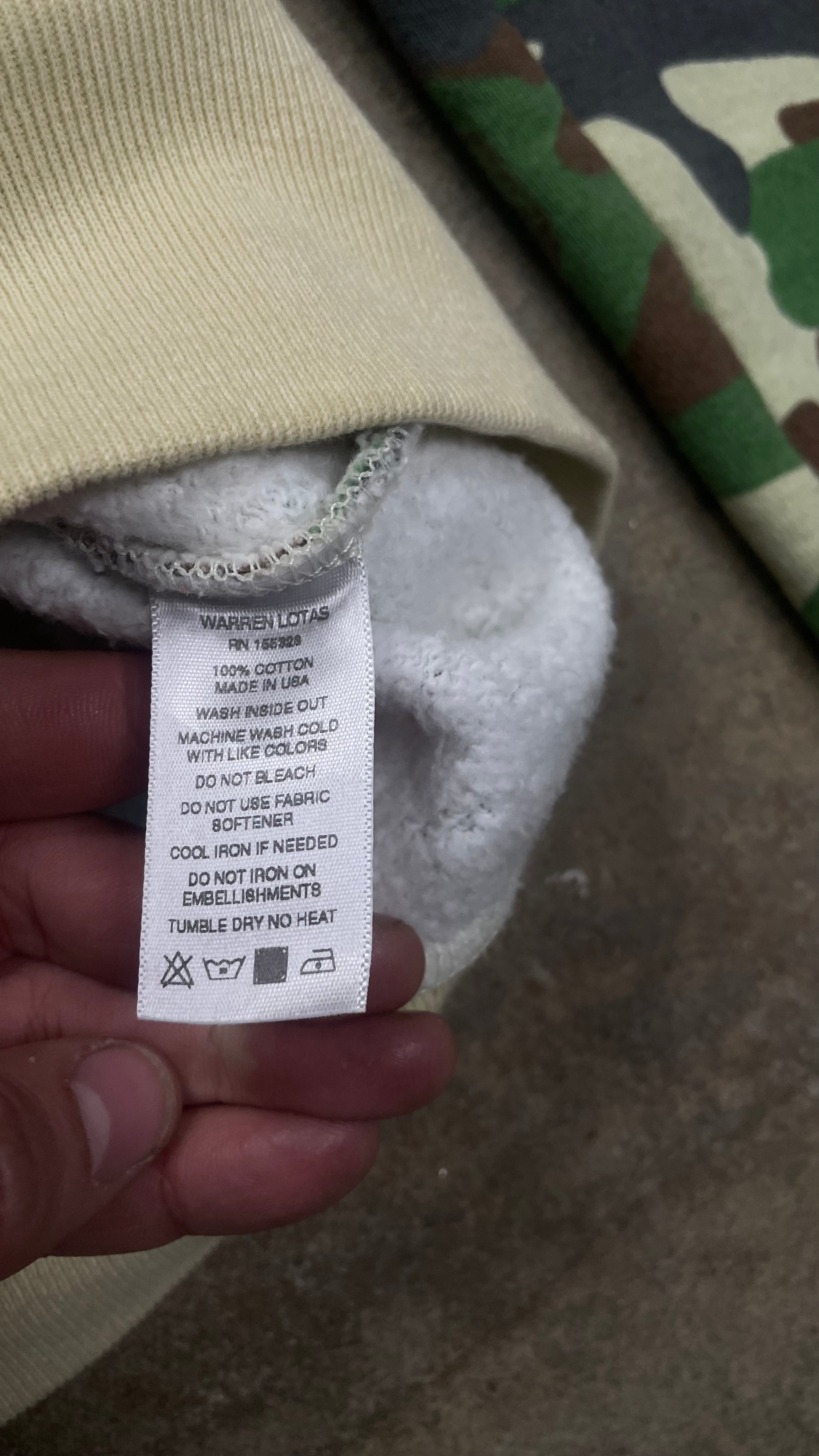 Warren Lotas Hoodie Camo Used Large