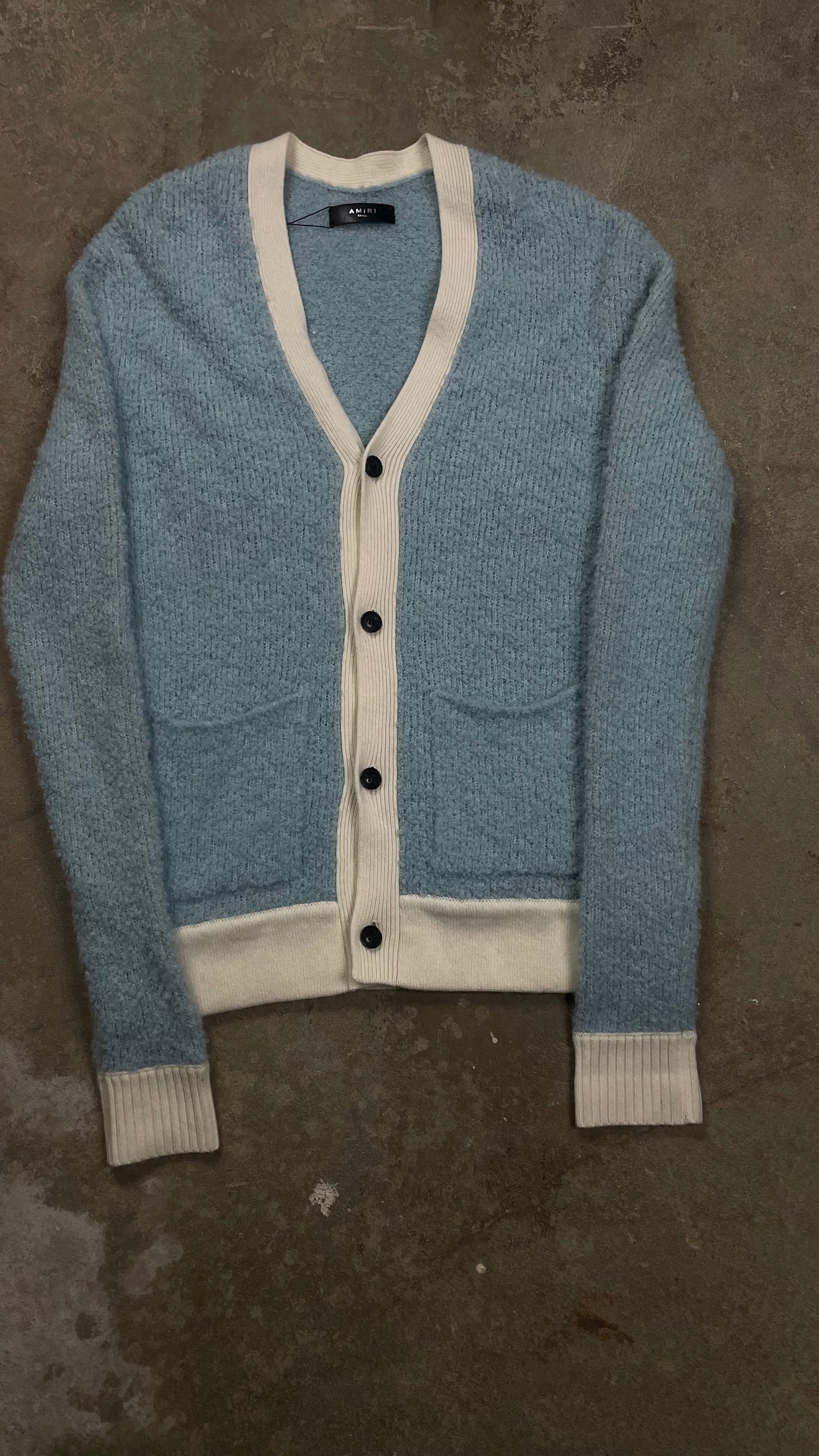 Amiri Light Blue Cardigan Used Small