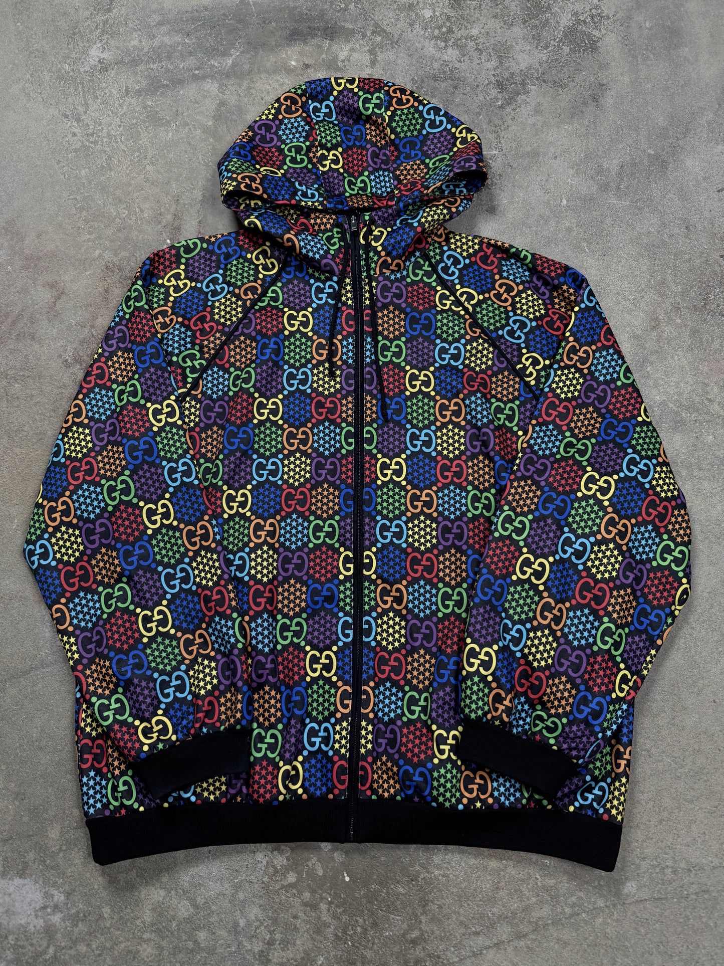 Gucci Multi Monogram All Over Zip Up New XXL With Tags