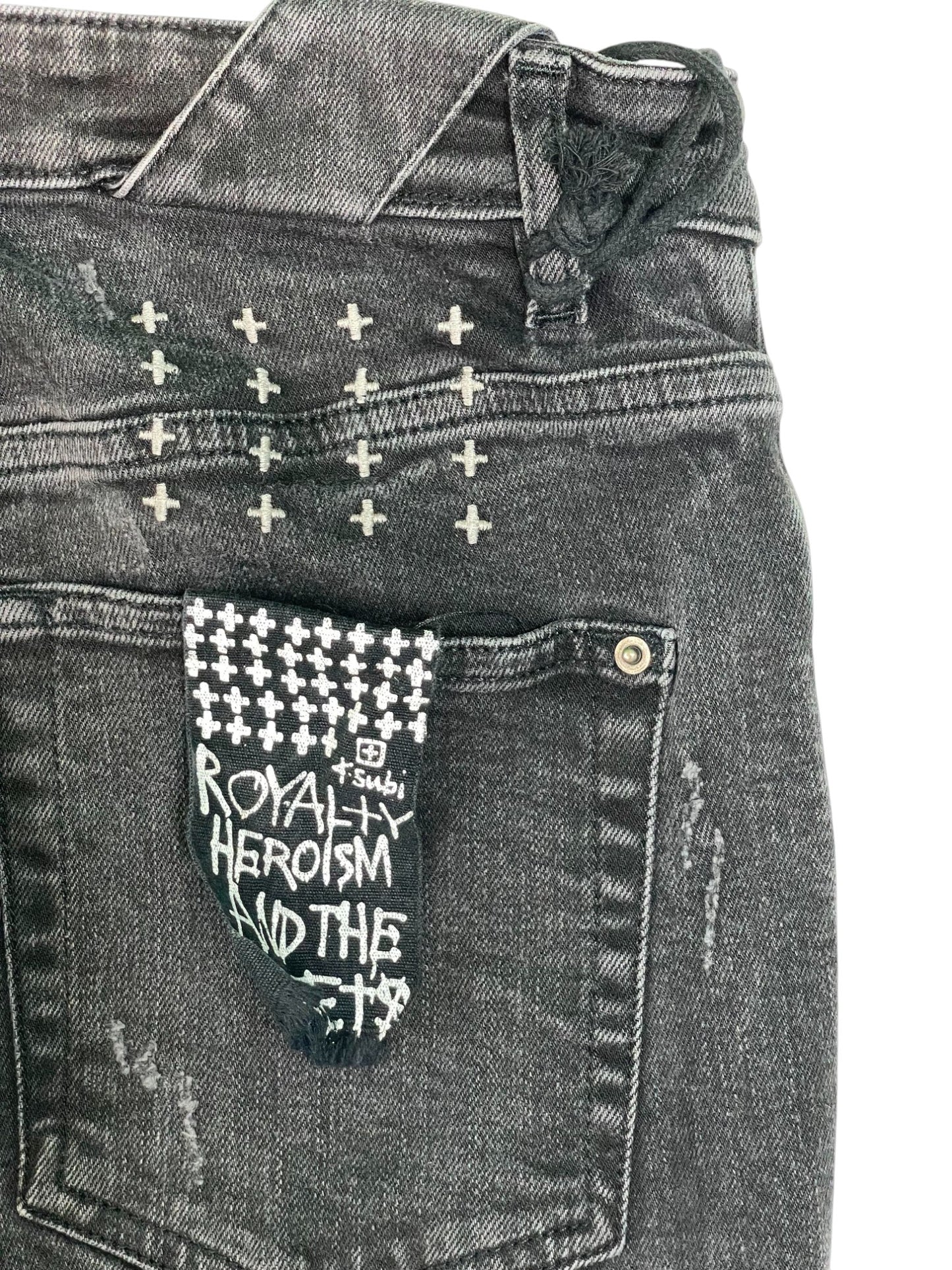 Ksubi Patched Black Jeans