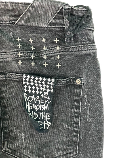 Ksubi Patched Black Jeans