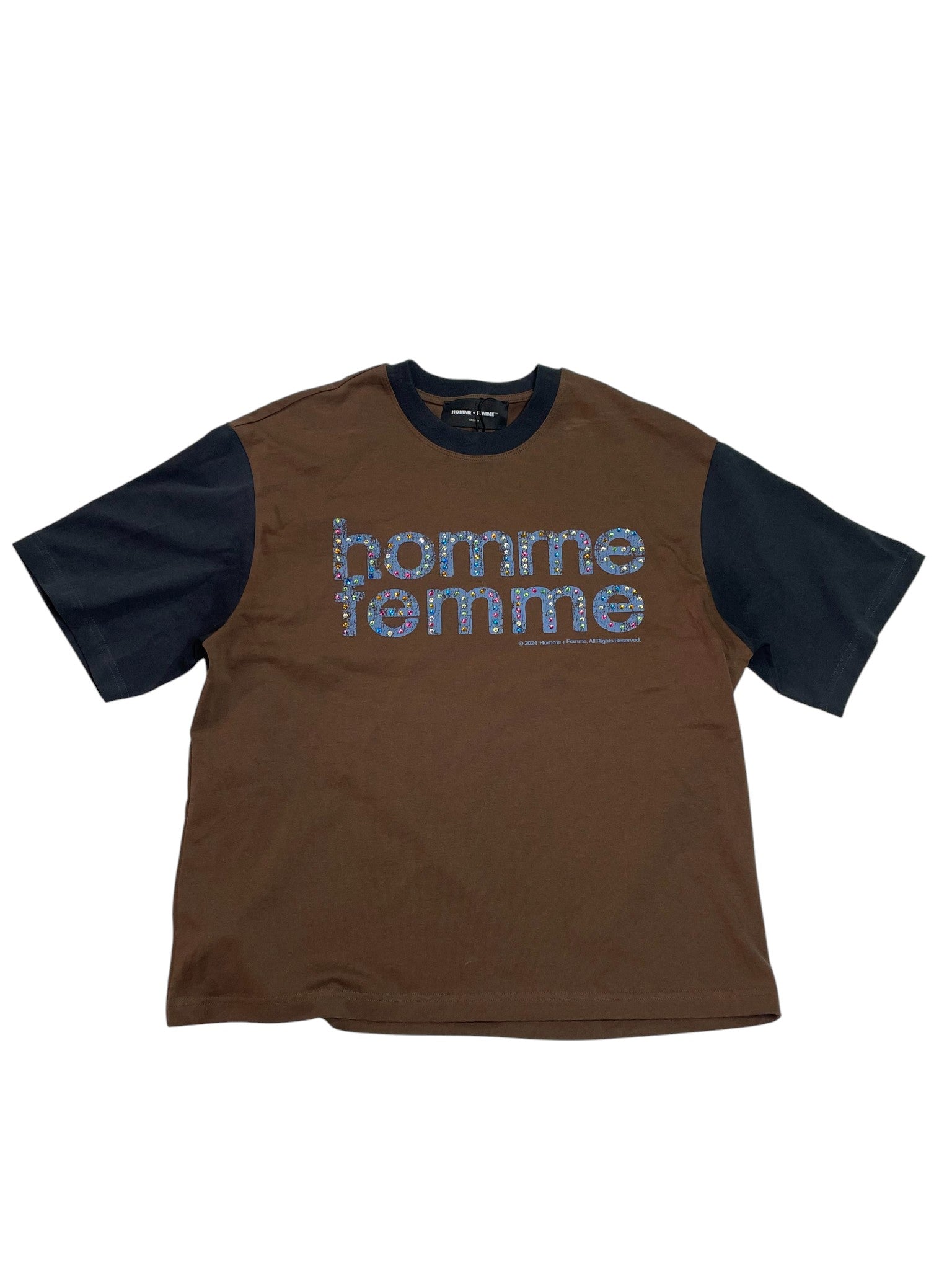 Homme Femme 'Crystal' Brown & Black Tee