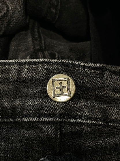 Ksubi Patched Black Jeans